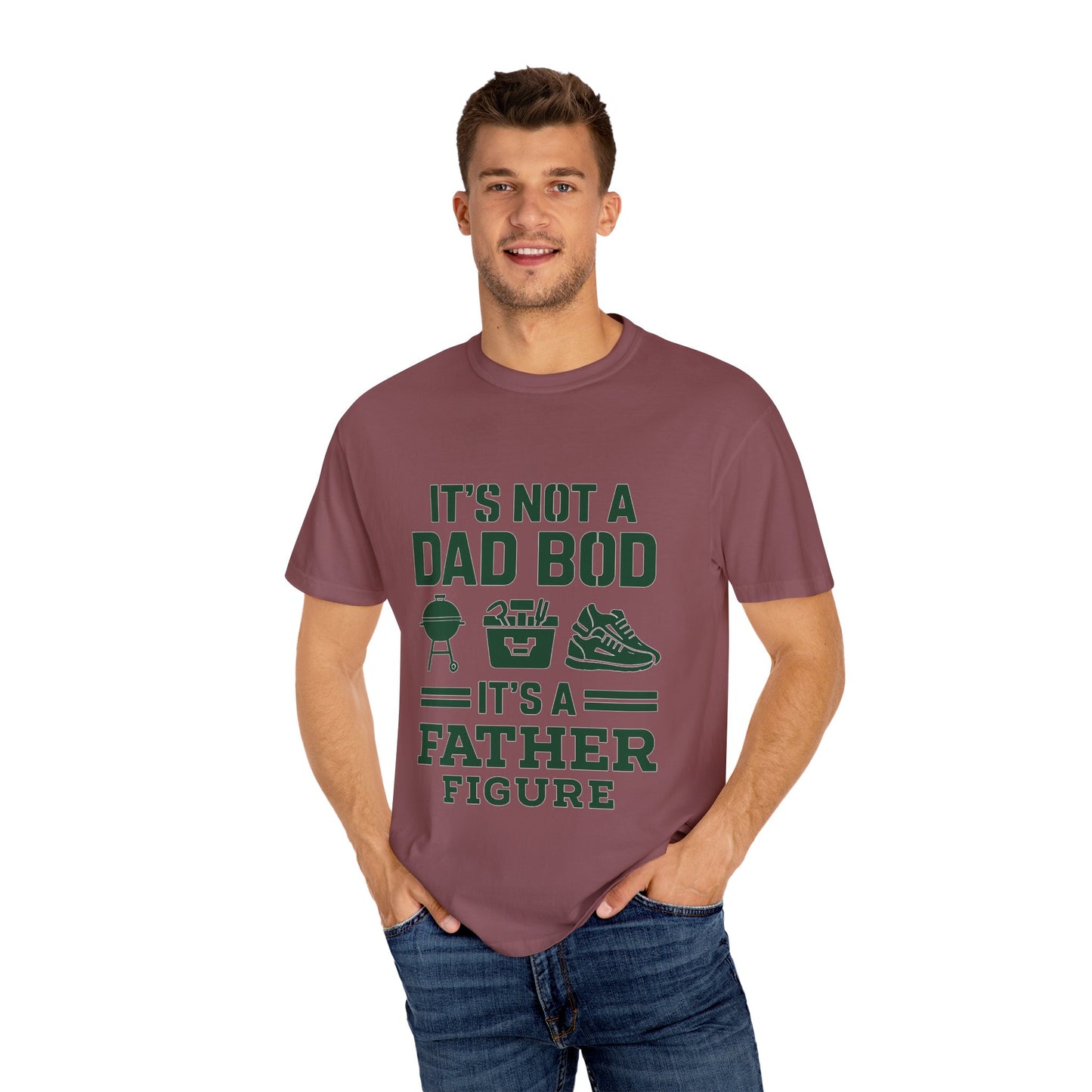 Father Figure T-Shirt, Unisex Dad Bod Tee, Gift for Father's Day, Funny Dad Shirt, Summer Casual Wear, BBQ Lover Apparel