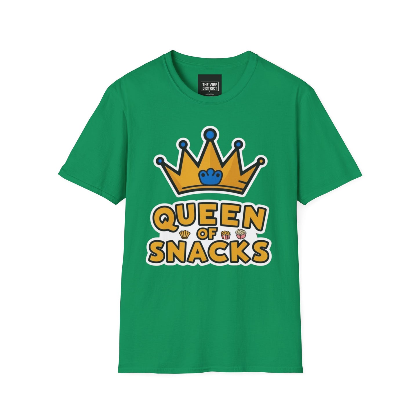Queen of Snacks Unisex Softstyle T-Shirt - Fun & Comfortable Graphic Tee for Snack Lovers