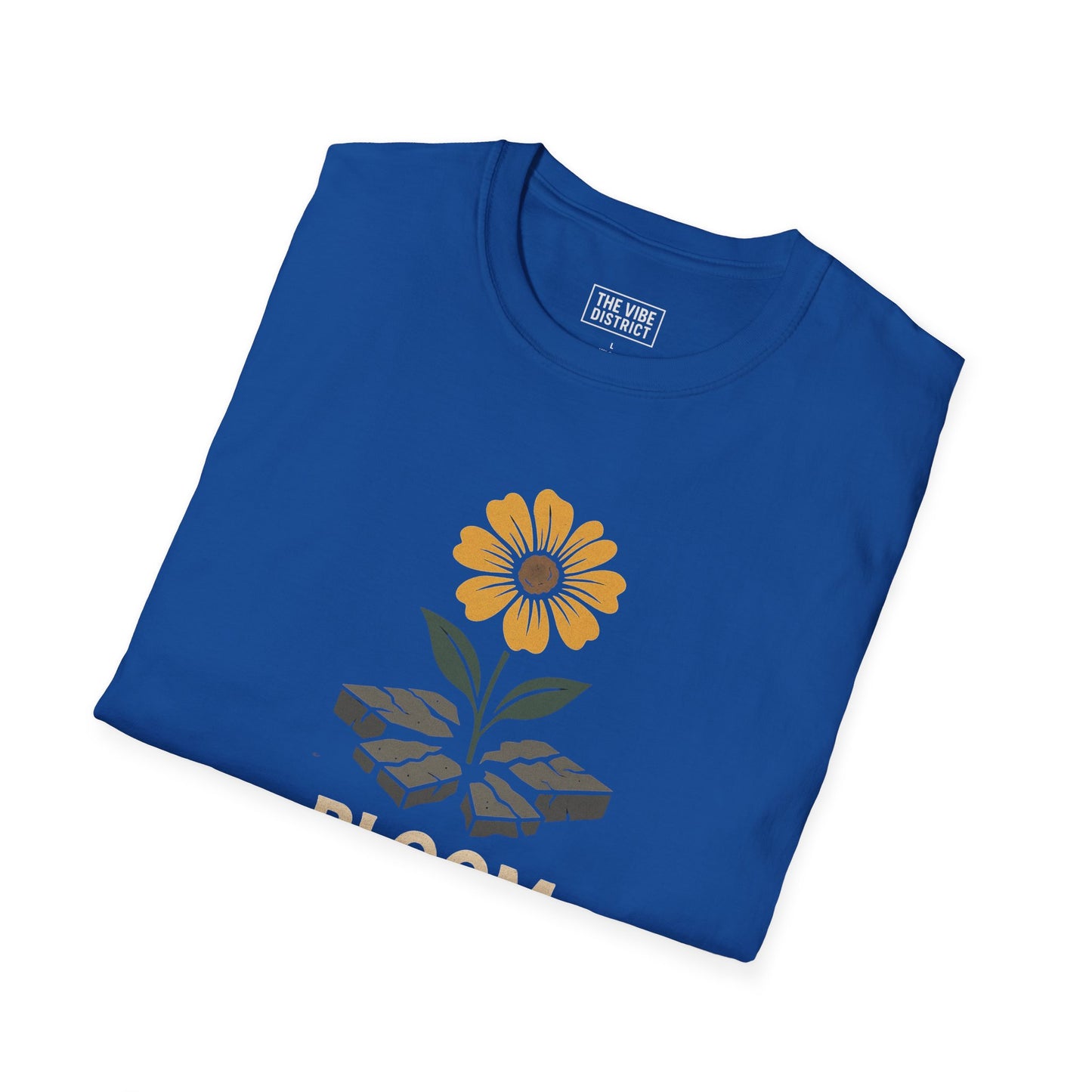 Bloom Through Concrete T-Shirt, Motivational Quote Tee, Gift for Garden Lovers, Positive Vibes Top, Summer Apparel