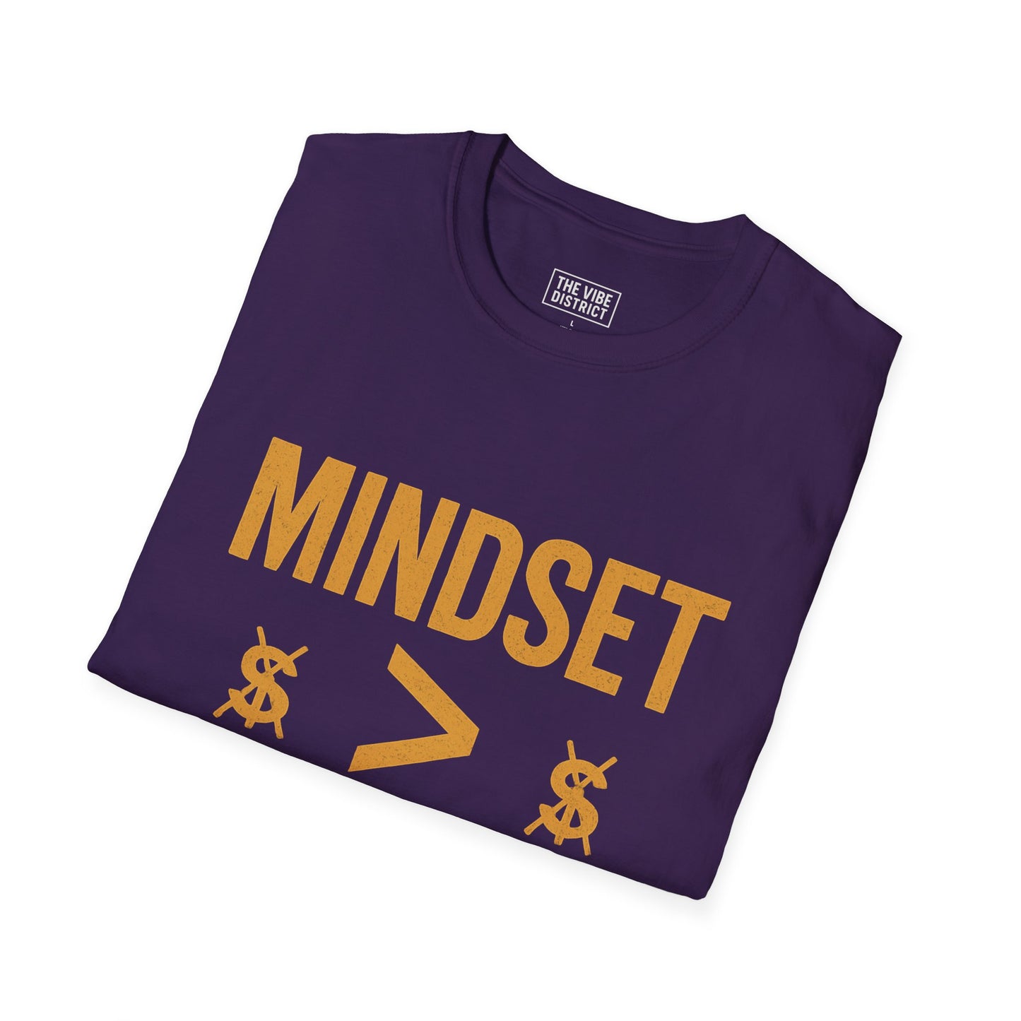 Mindset Over Money Unisex Softstyle T-Shirt, Motivational Tee, Gift for Entrepreneurs, Casual Wear, Inspirational Fashion