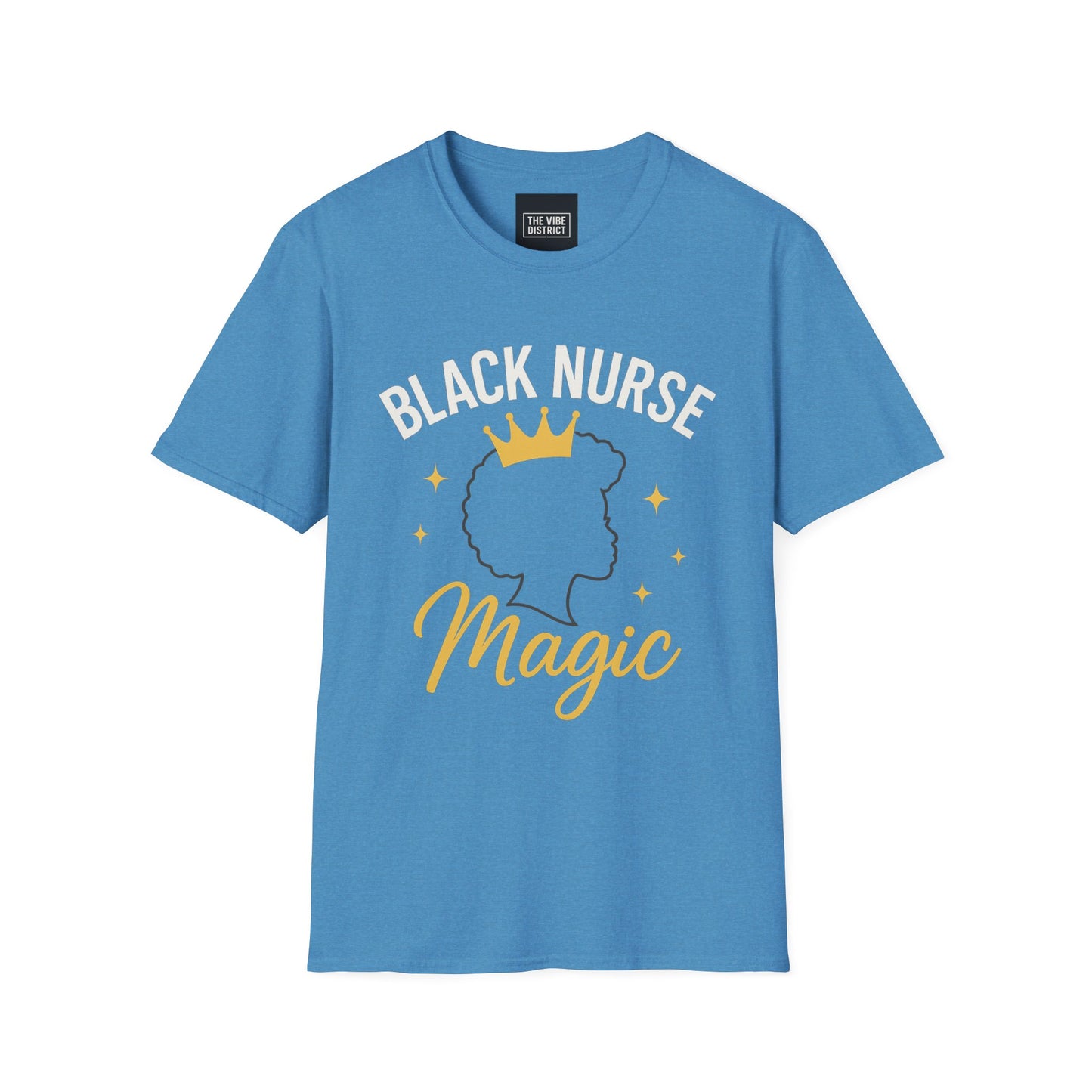 Black Nurse Magic Unisex Softstyle T-Shirt - Celebrate Healthcare Heroes