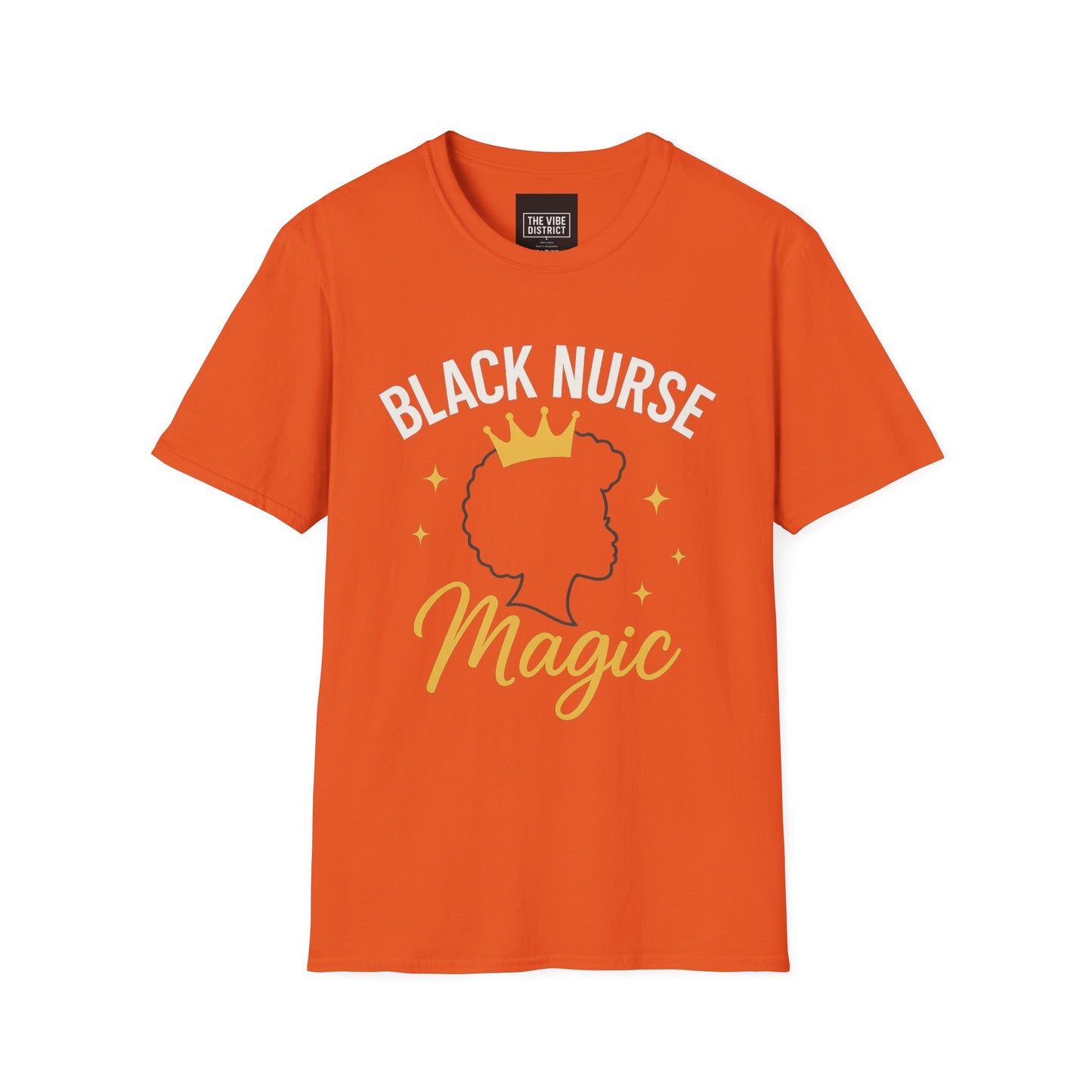 Black Nurse Magic Unisex Softstyle T-Shirt - Celebrate Healthcare Heroes