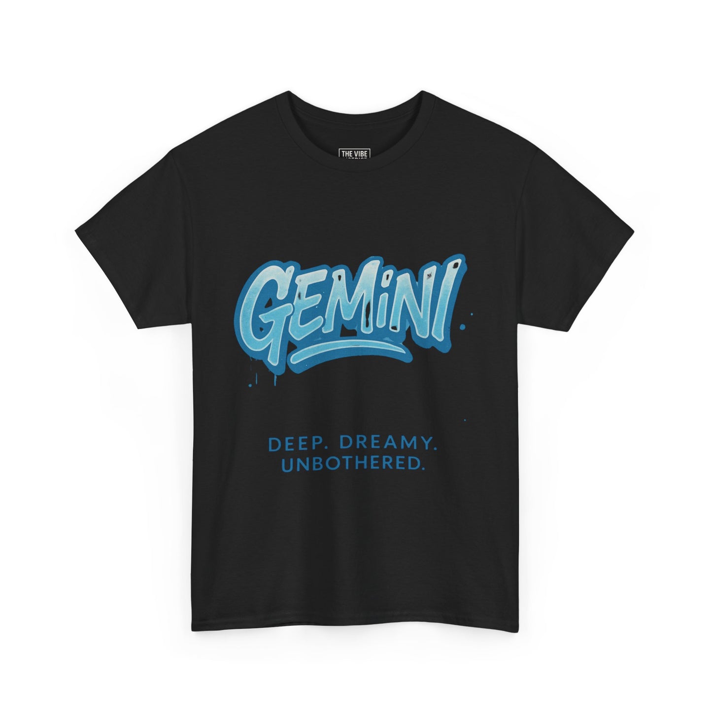 Gemini Unisex Heavy Cotton Tee - Deep, Dreamy, Unbothered - Astrology Gift, Zodiac Tee, Horoscope Shirt, Birthday Gift, Star Sign Apparel