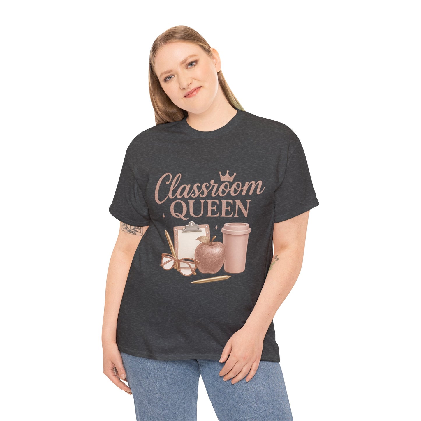 Classroom Queen Tee, Fun Teacher Shirt, Back to School Gift, Educational Apparel, Teacher Appreciation, Unisex Cotton Tee