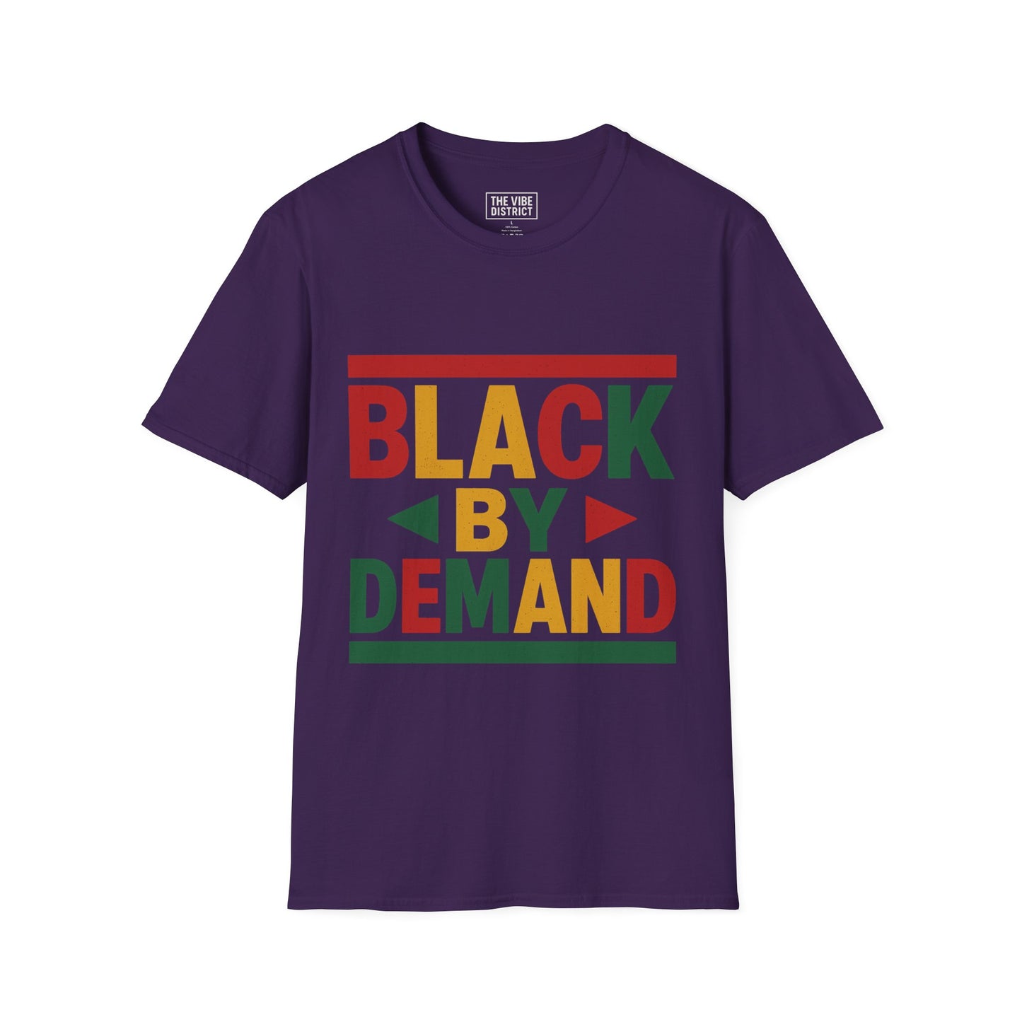 Black by Demand Unisex Softstyle T-Shirt - Celebrate Empowerment & Culture