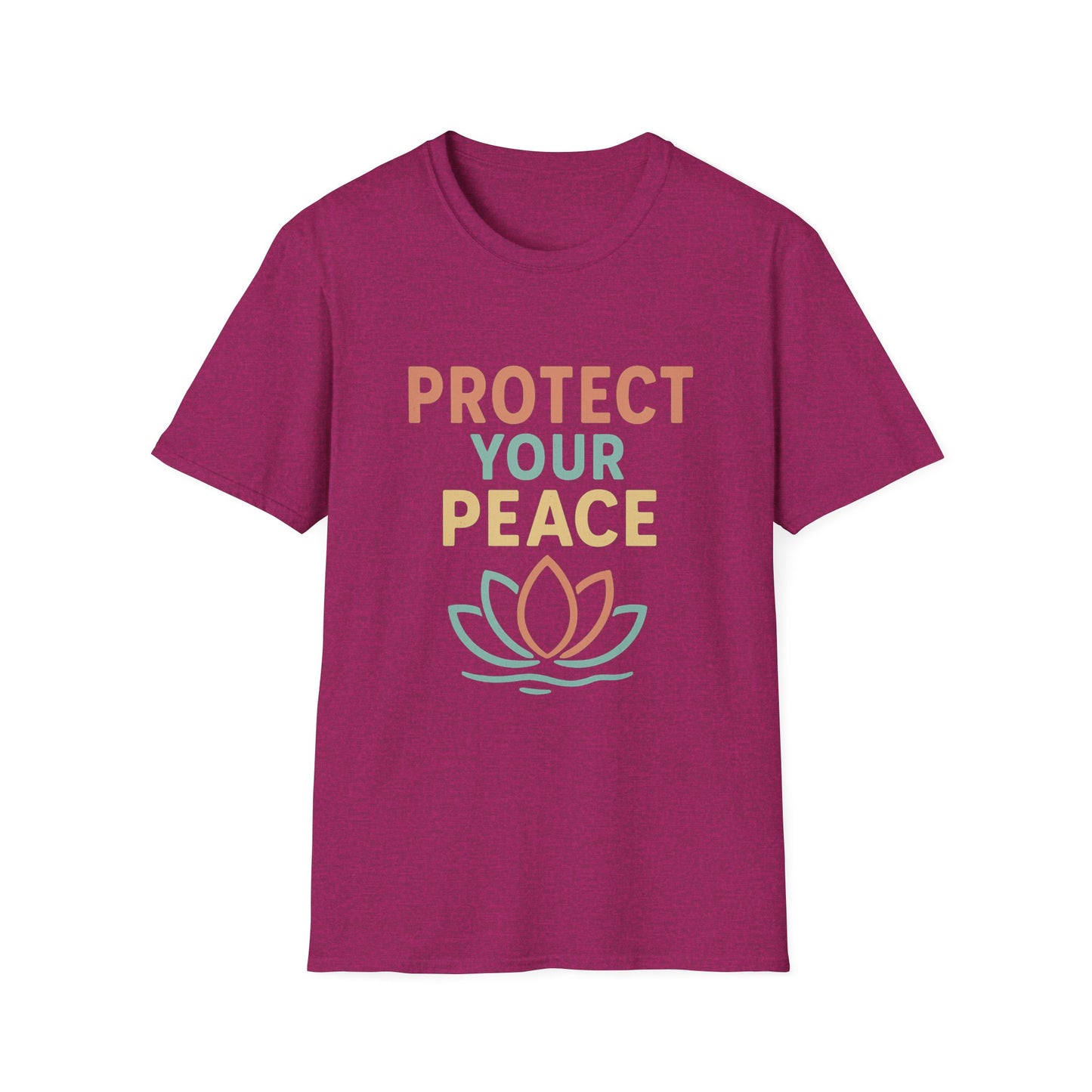 Protect Your Peace T-Shirt, Unisex Motivational Tee, Mindfulness Apparel, Gift for Yoga Lovers, Stress Relief Shirt
