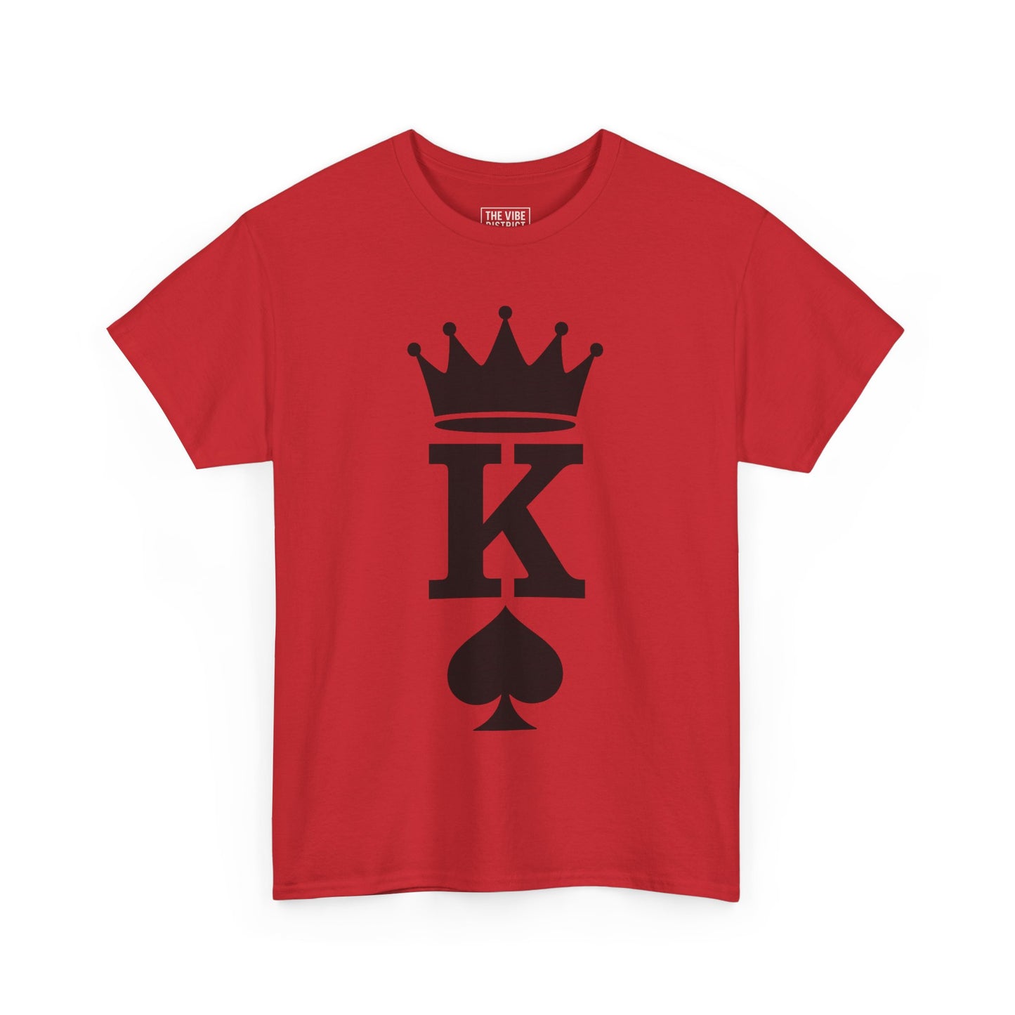 King of Spades Unisex Heavy Cotton Tee, Cool Graphic Tee, Poker Player Apparel, Casual Wear, Gift for Gamers, Streetwear Style