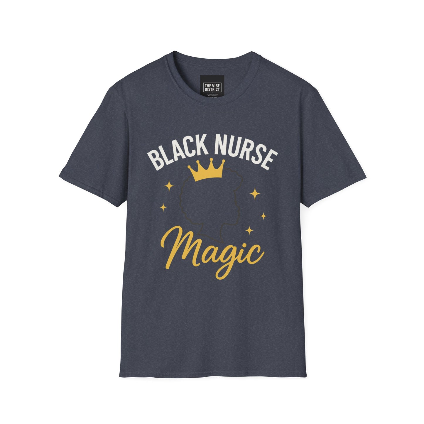 Black Nurse Magic Unisex Softstyle T-Shirt - Celebrate Healthcare Heroes