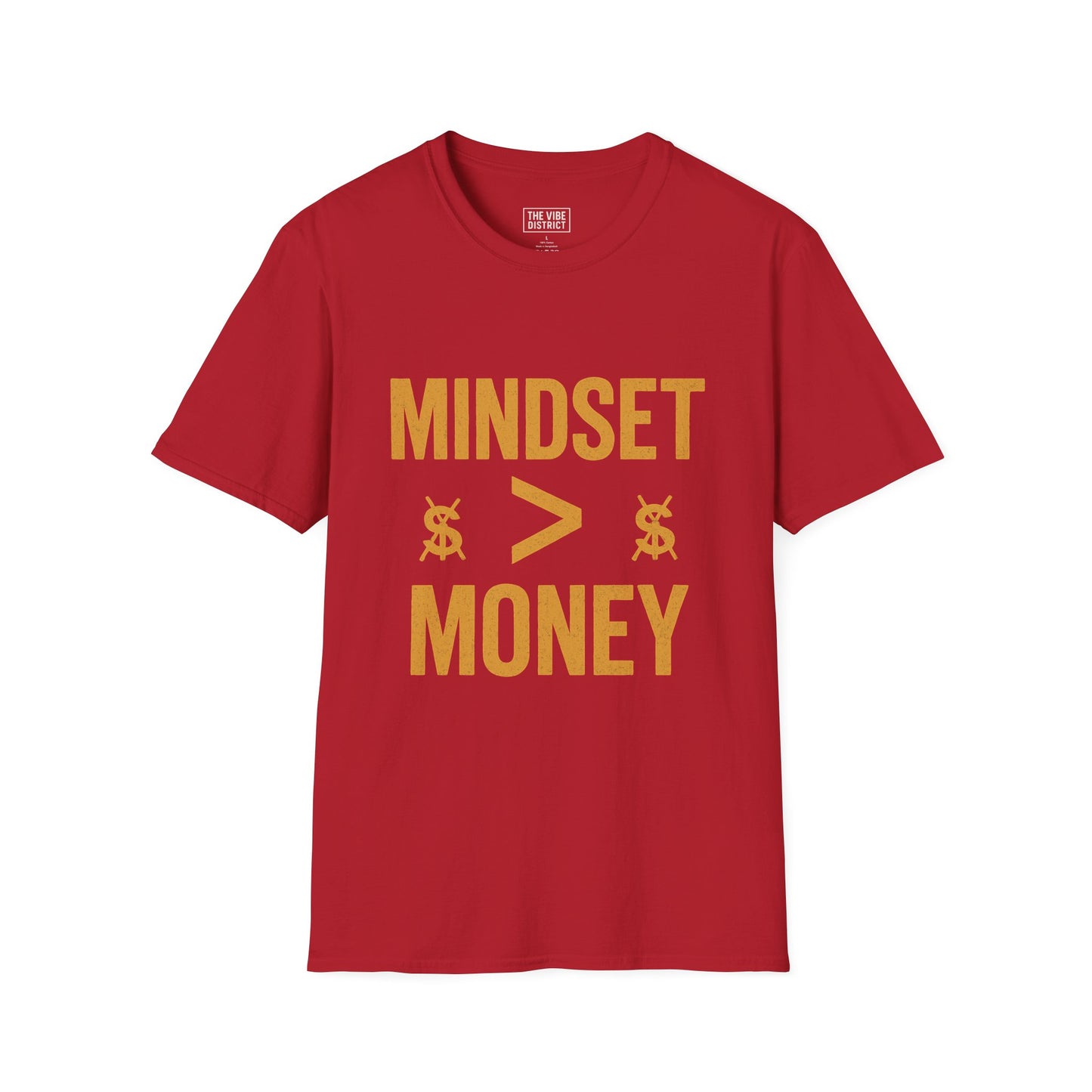 Mindset Over Money Unisex Softstyle T-Shirt, Motivational Tee, Gift for Entrepreneurs, Casual Wear, Inspirational Fashion