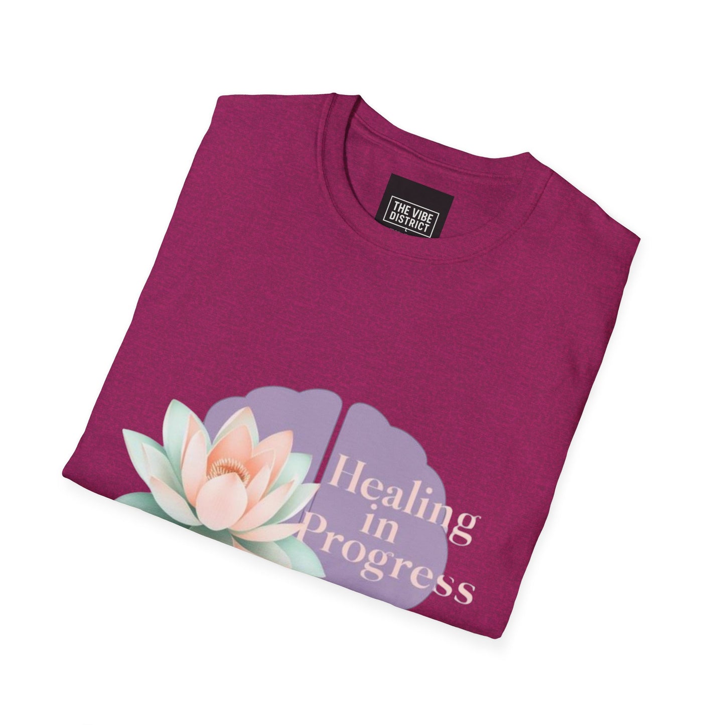 Healing in Progress Unisex Softstyle T-Shirt - Mindfulness & Wellness Apparel