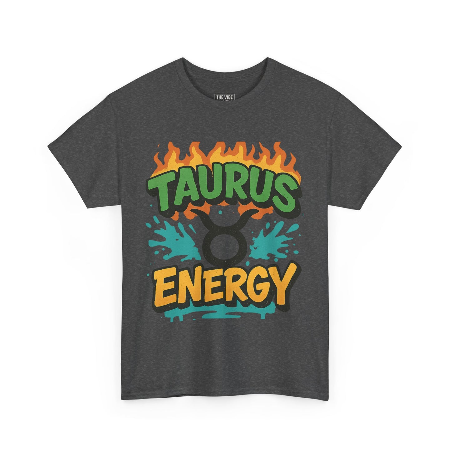 Taurus Energy Graphic Tee - Unisex Heavy Cotton Shirt, Astrology Gift, Birthday Present, Zodiac Apparel, Trendy Casual Wear