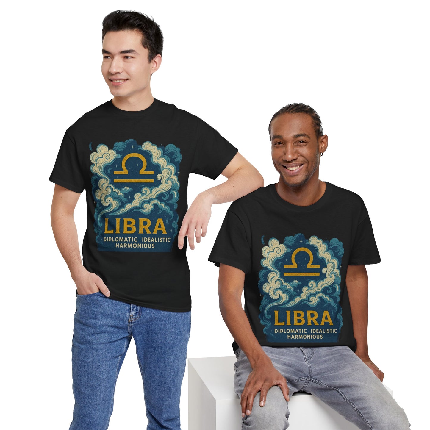Libra Zodiac Tee, Astrology T-Shirt, Horoscope Gift, Unisex Heavy Cotton Tee, Birthday Gift, Celestial Shirt, Libra Season Apparel