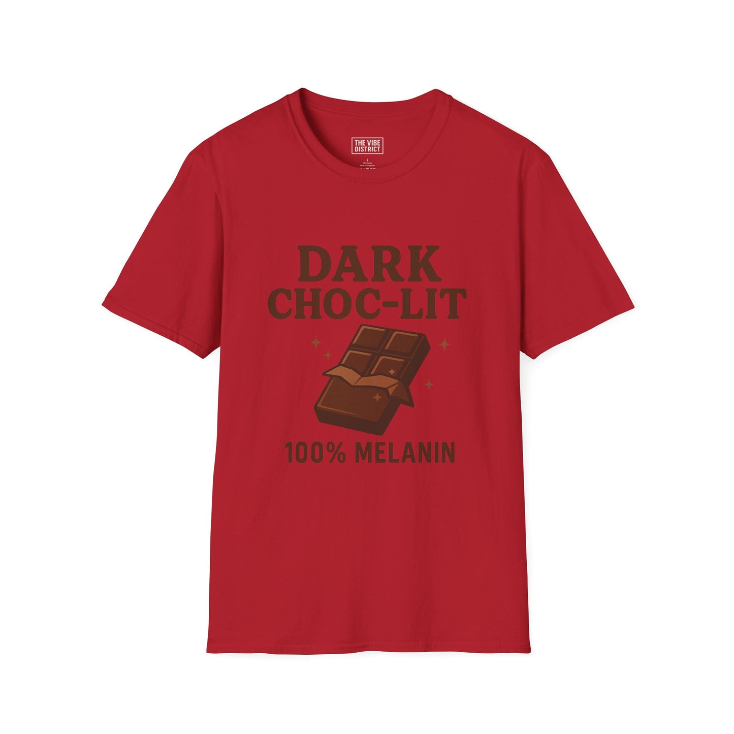 Dark Choc-Lit Unisex T-Shirt | Melanin Pride Tee, Casual Wear, Gift for Chocolate Lovers, Birthday Apparel, Black History Month