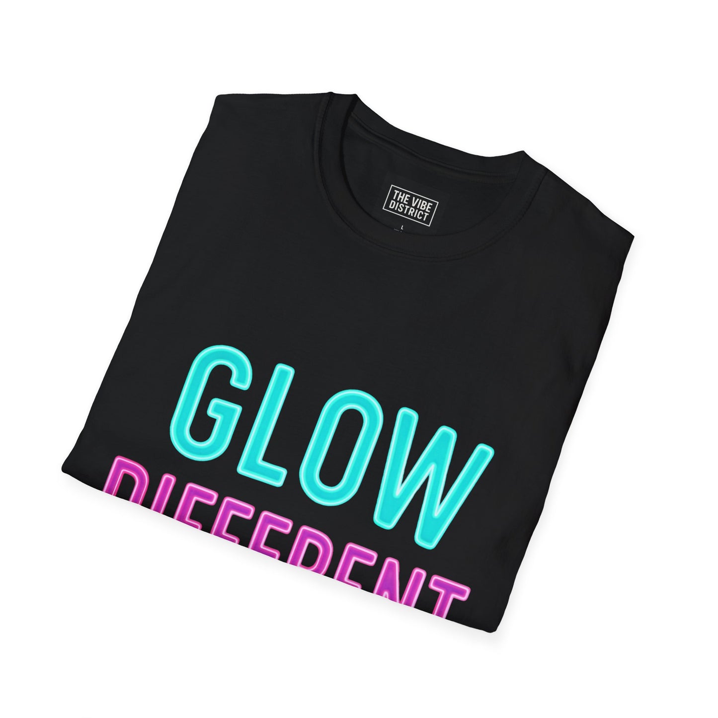 Glow Different Unisex Softstyle T-Shirt | Cute Graphic Tee, Gift for Friends, Inspirational Style, Trendy Fashion Statement