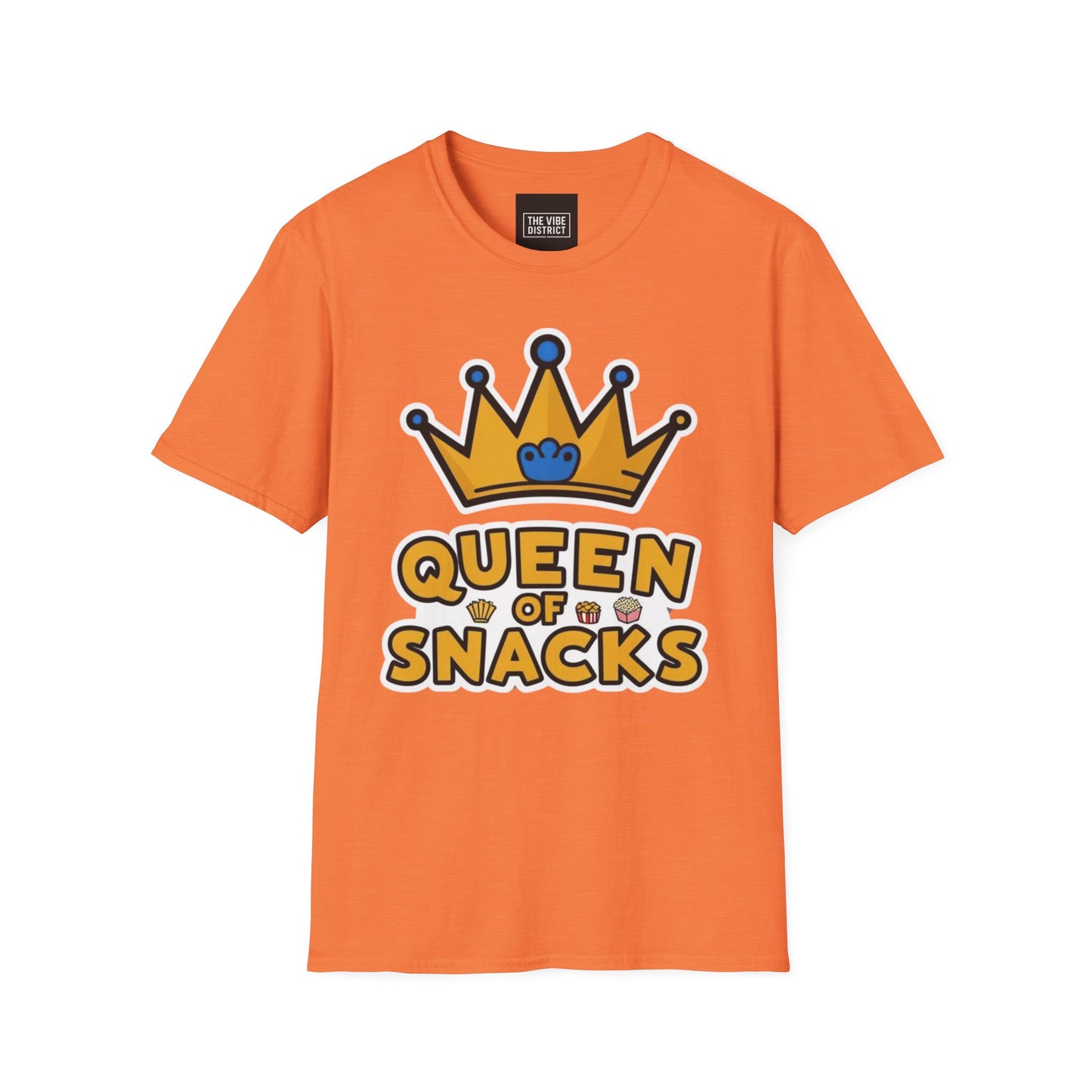 Queen of Snacks Unisex Softstyle T-Shirt - Fun & Comfortable Graphic Tee for Snack Lovers