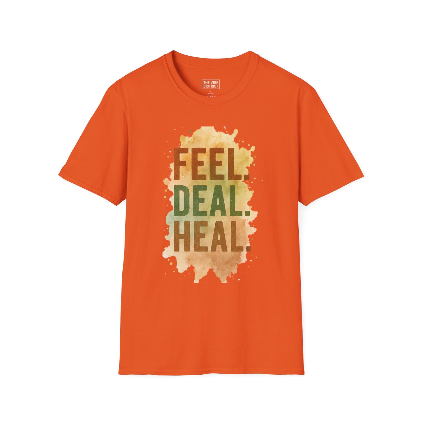 Feel Deal Heal Unisex Softstyle T-Shirt | Inspirational Casual Tee