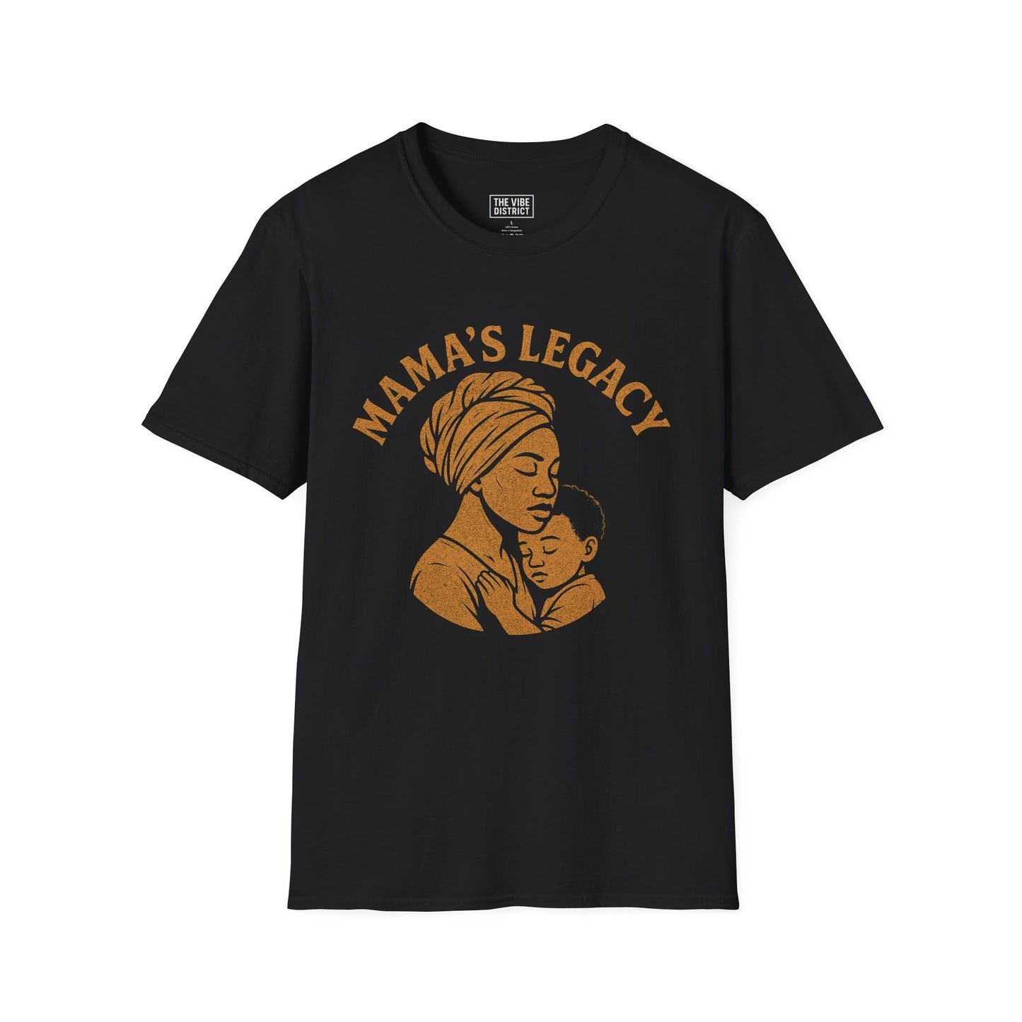 Mama's Legacy Unisex T-Shirt - Softstyle Tee, Mother's Day Gift, Family Bonding Shirt, Black Graphic Top, Everyday Wear