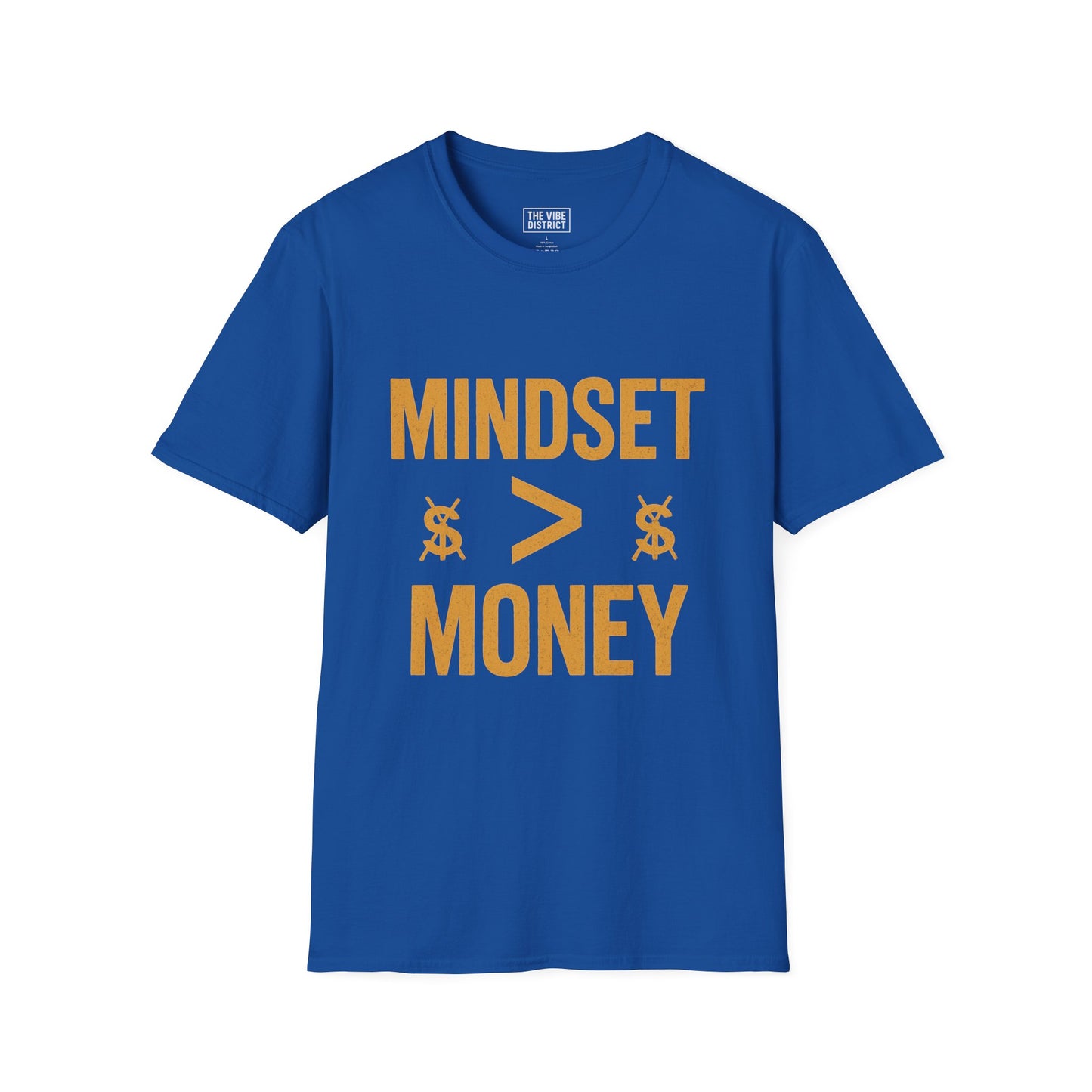 Mindset Over Money Unisex Softstyle T-Shirt, Motivational Tee, Gift for Entrepreneurs, Casual Wear, Inspirational Fashion