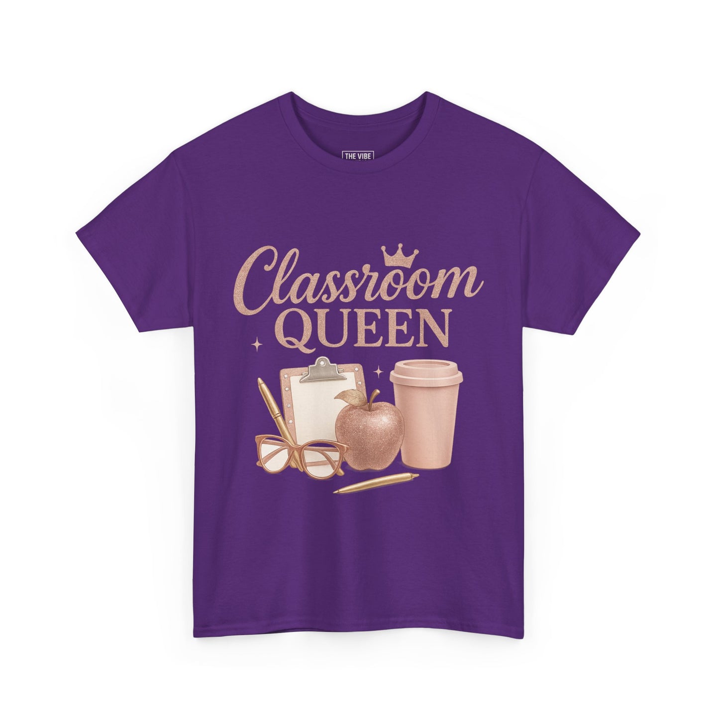 Classroom Queen Tee, Fun Teacher Shirt, Back to School Gift, Educational Apparel, Teacher Appreciation, Unisex Cotton Tee