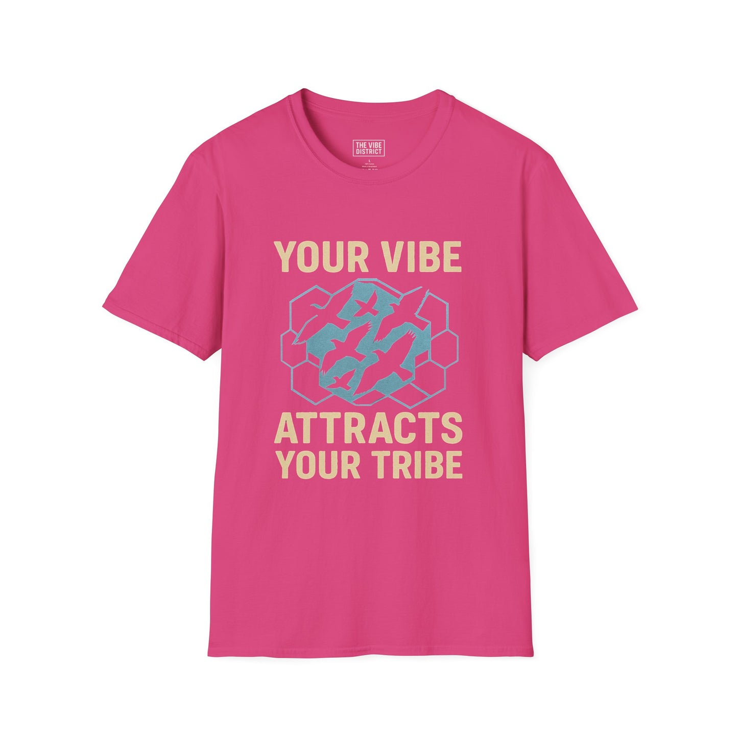 Your Vibe Attracts Your Tribe Unisex Softstyle T-Shirt, Casual Tee, Motivational Shirt, Gifts for Friends, Self-Care Wardrobe