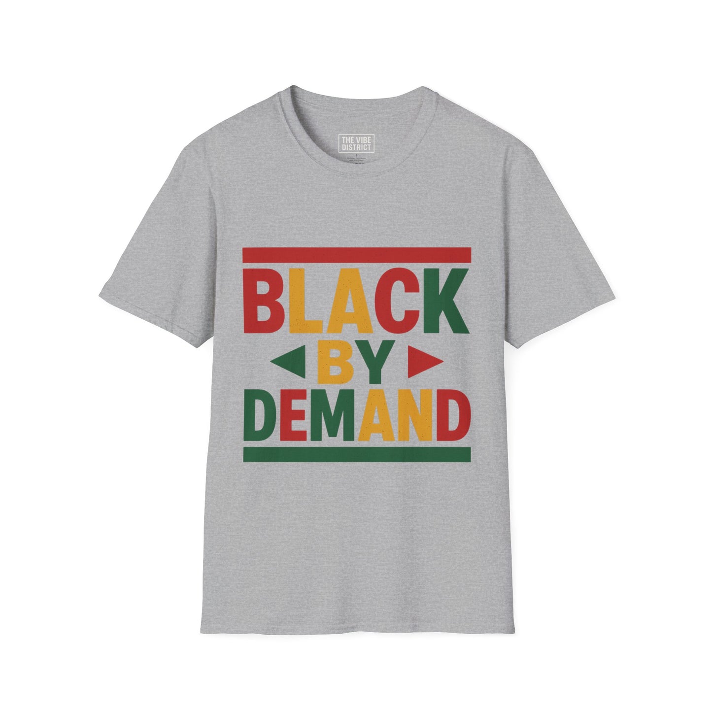Black by Demand Unisex Softstyle T-Shirt - Celebrate Empowerment & Culture