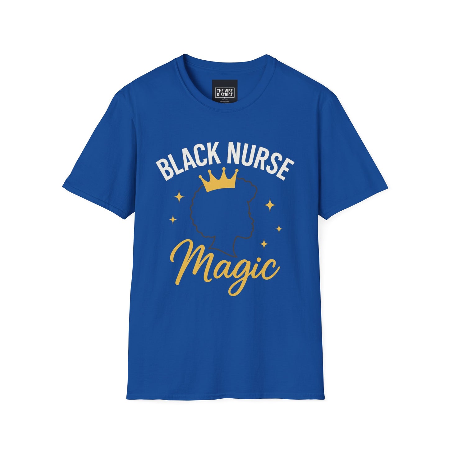 Black Nurse Magic Unisex Softstyle T-Shirt - Celebrate Healthcare Heroes
