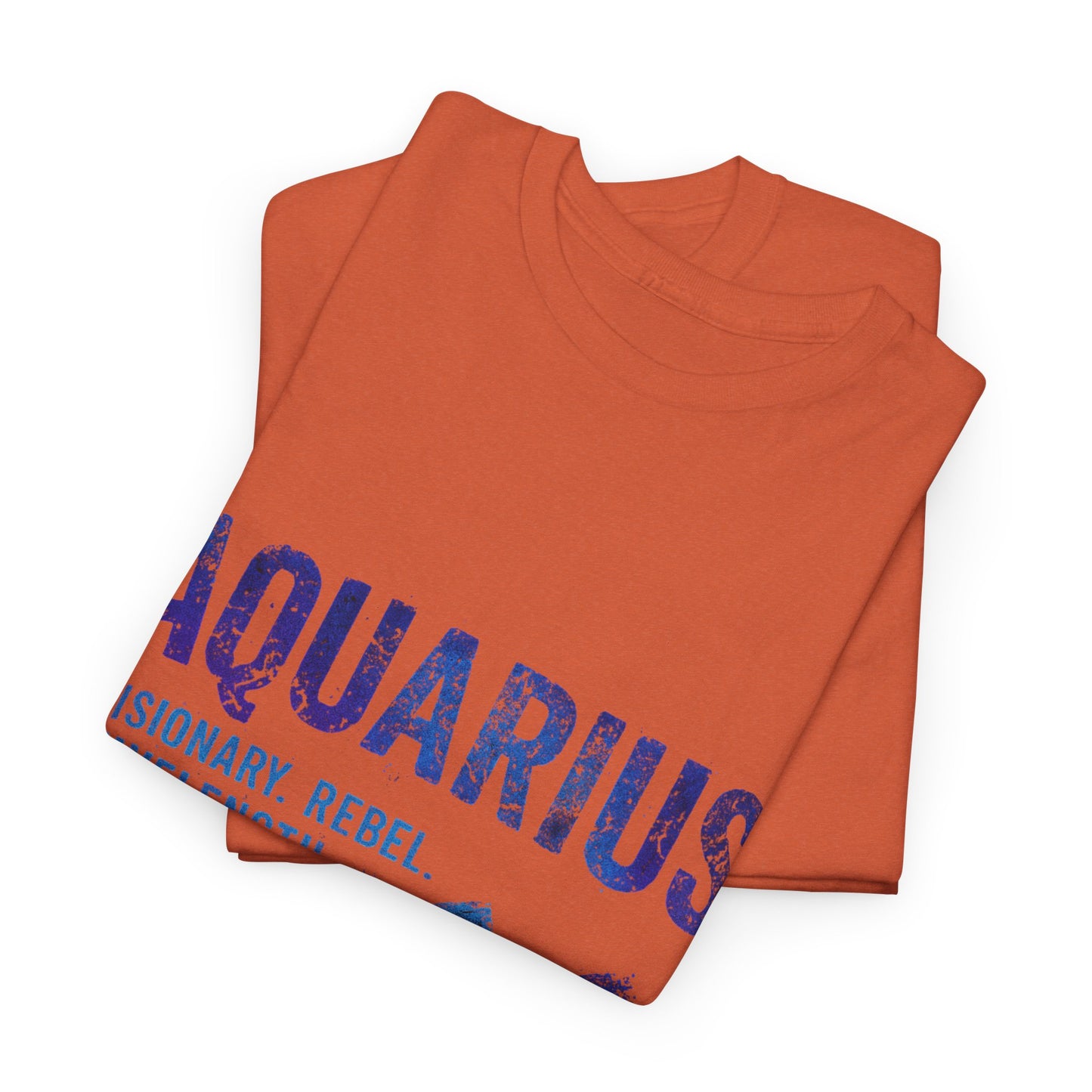 Aquarius Unisex Heavy Cotton Tee | Visionary Rebel T-Shirt | Zodiac Apparel | Astrology Gift | Birthday Tee | Horoscope Fashion
