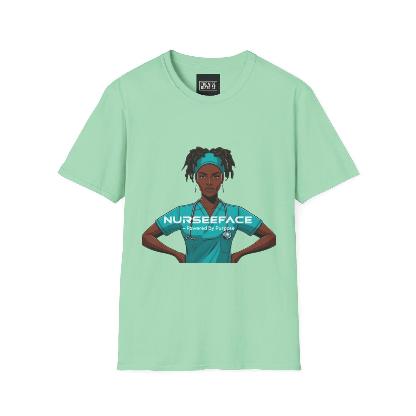 Nurse Graphic T-Shirt - Powered by Purpose - Unisex Softstyle Apparel
