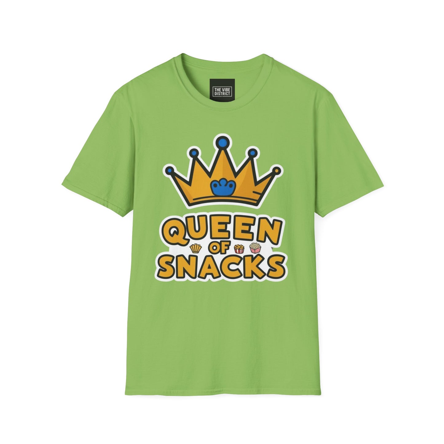 Queen of Snacks Unisex Softstyle T-Shirt - Fun & Comfortable Graphic Tee for Snack Lovers