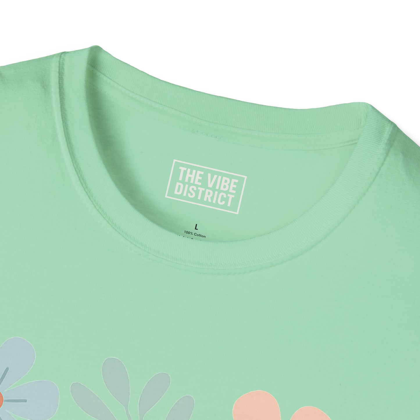 Self-Care Isn't Selfish Unisex Softstyle T-Shirt - Floral Design for Mental Health Awareness
