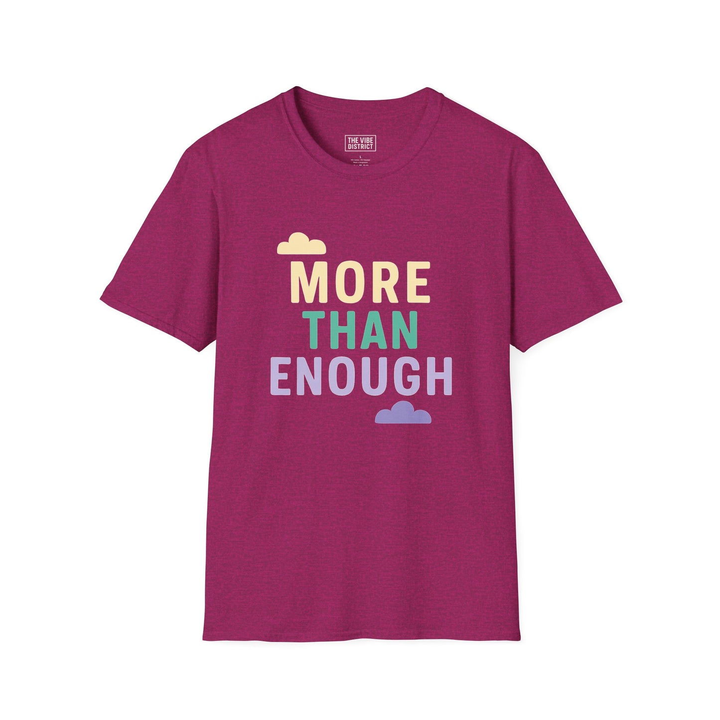 "More Than Enough" - Positive Affirmation Tee, Motivational Shirt, Everyday Wear, Gift Idea, Colorful Casual Wear