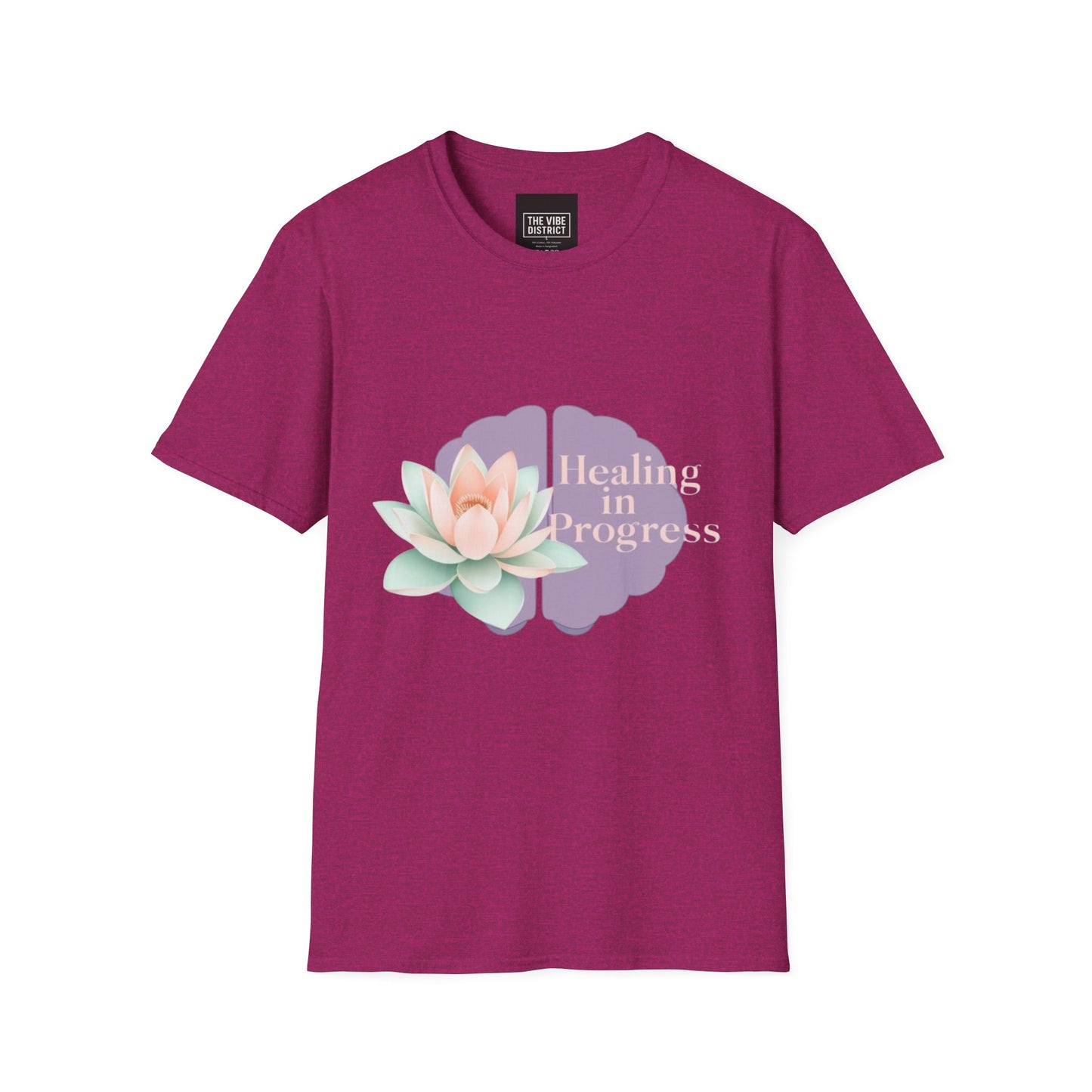 Healing in Progress Unisex Softstyle T-Shirt - Mindfulness & Wellness Apparel