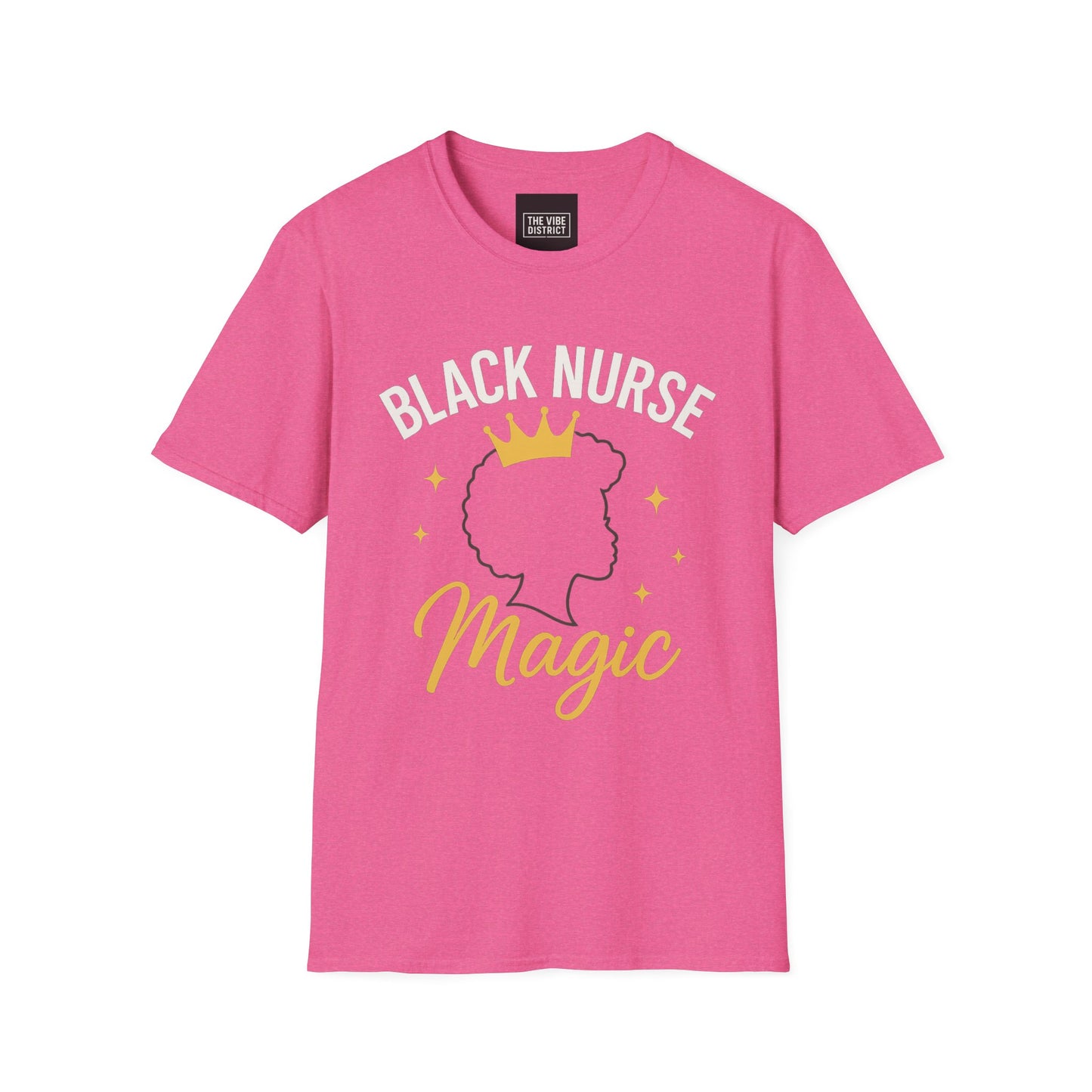 Black Nurse Magic Unisex Softstyle T-Shirt - Celebrate Healthcare Heroes