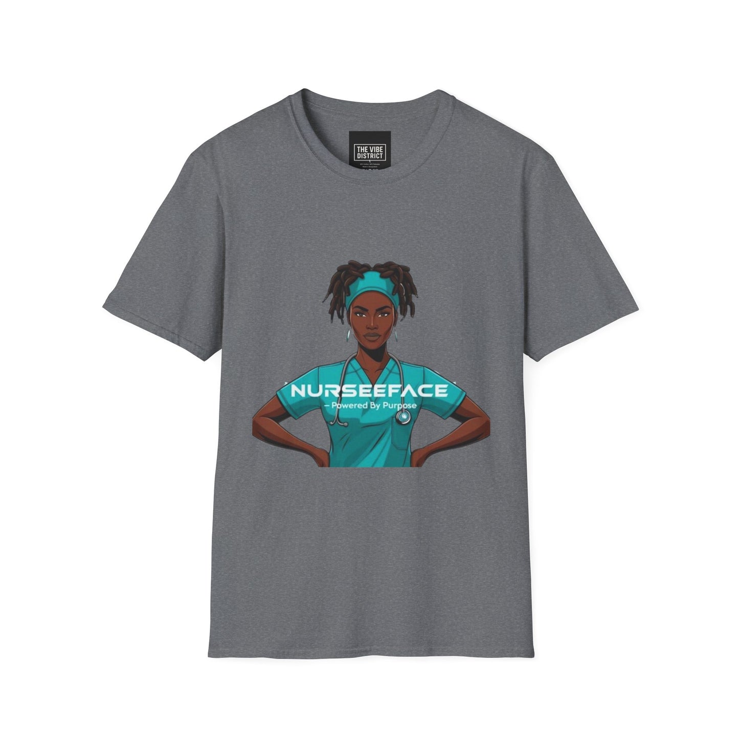 Nurse Graphic T-Shirt - Powered by Purpose - Unisex Softstyle Apparel