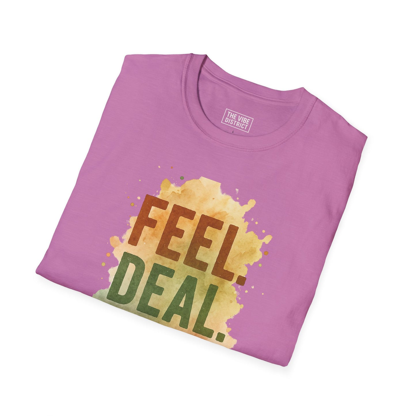 Feel Deal Heal Unisex Softstyle T-Shirt | Inspirational Casual Tee