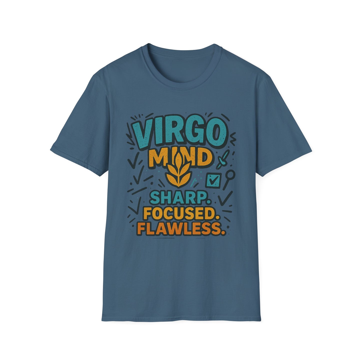 Virgo Mind T-Shirt | Sharp, Focused, Flawless | Astrology Tee, Gift for Virgo, Zodiac Sign Shirt, Unisex Graphic Tee, Birthday Present