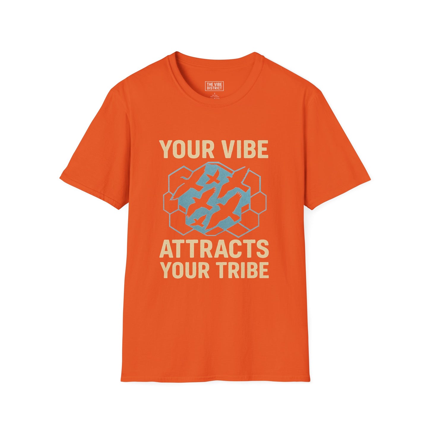 Your Vibe Attracts Your Tribe Unisex Softstyle T-Shirt, Casual Tee, Motivational Shirt, Gifts for Friends, Self-Care Wardrobe