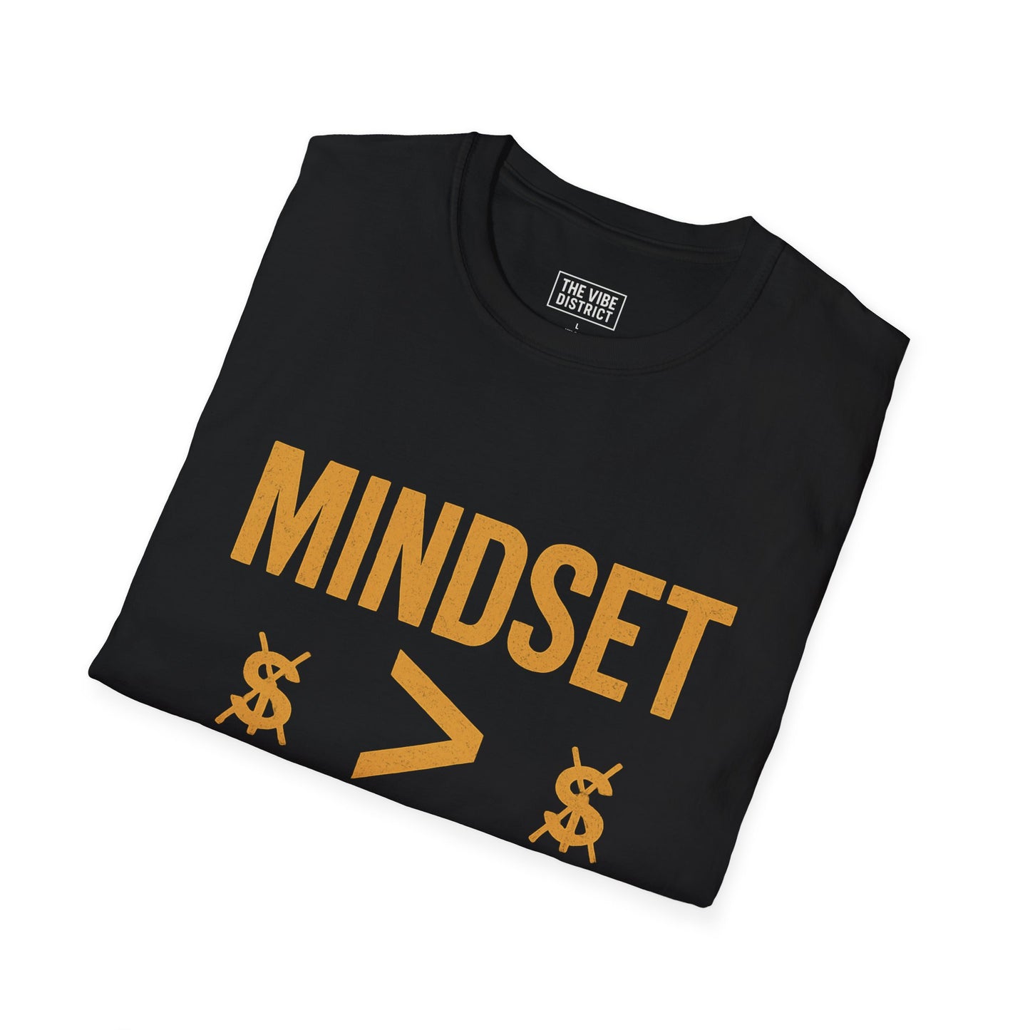 Mindset Over Money Unisex Softstyle T-Shirt, Motivational Tee, Gift for Entrepreneurs, Casual Wear, Inspirational Fashion