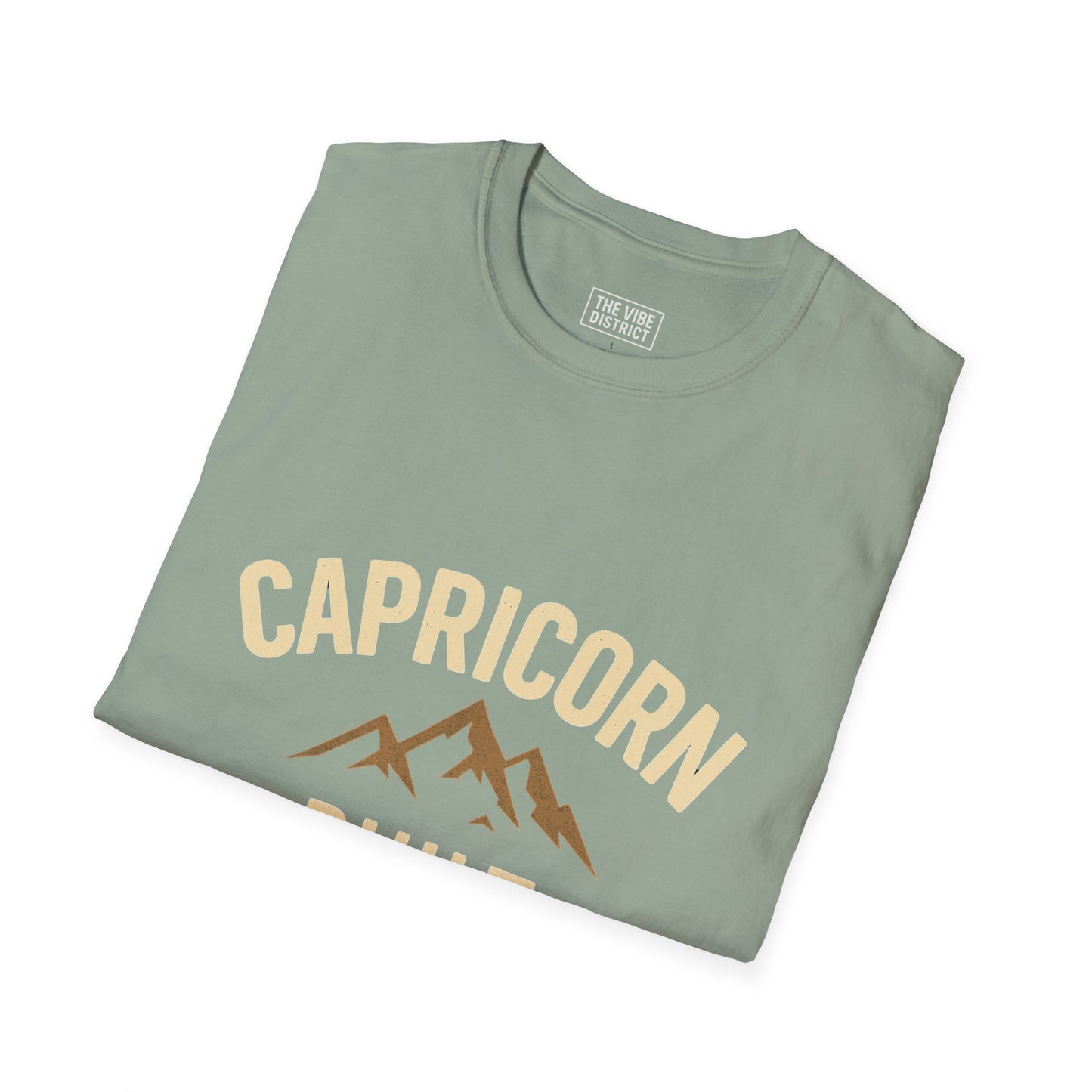 Capricorn Built Different T-Shirt, Unisex Softstyle Tee, Zodiac Sign Apparel, Astrology Gift, Mountain Vibe Shirt, Capricorn Merch