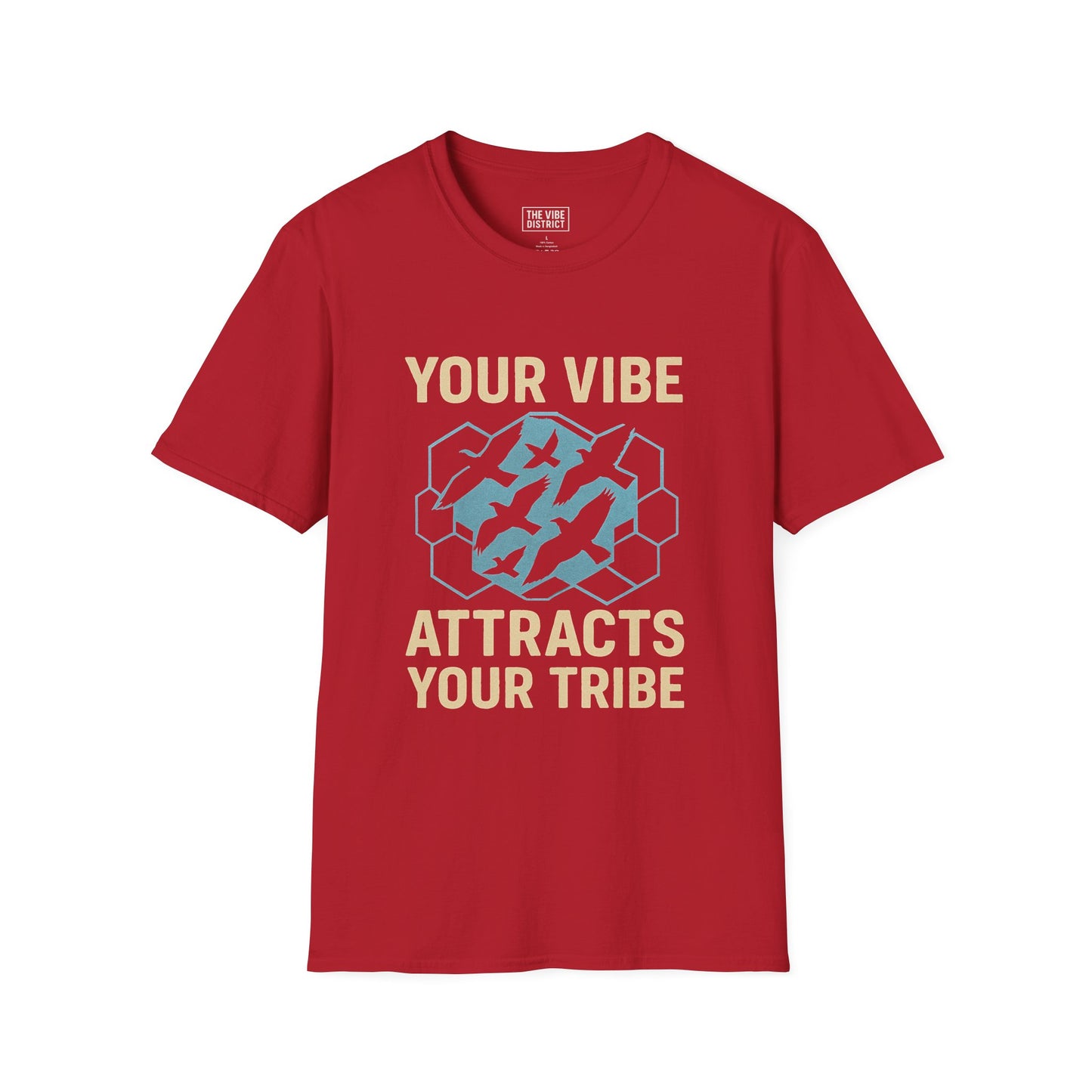 Your Vibe Attracts Your Tribe Unisex Softstyle T-Shirt, Casual Tee, Motivational Shirt, Gifts for Friends, Self-Care Wardrobe