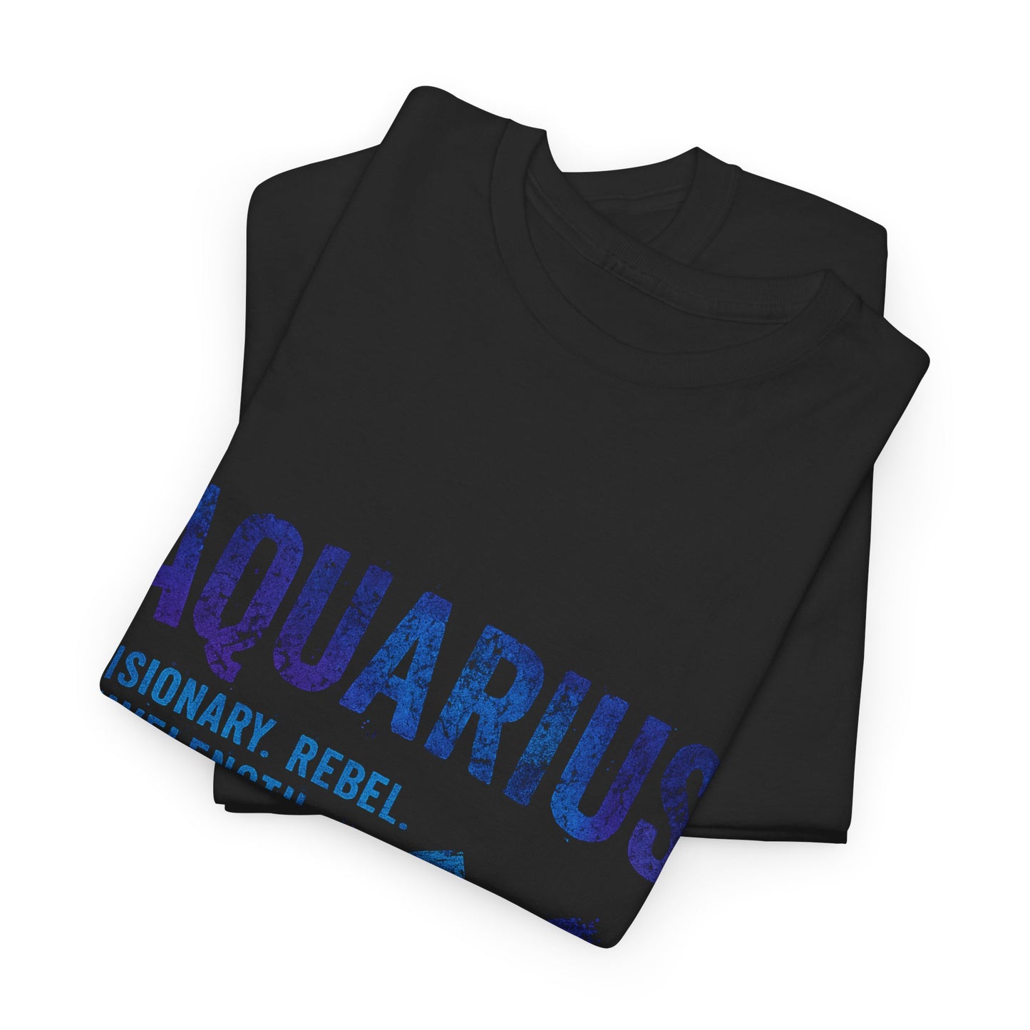 Aquarius Unisex Heavy Cotton Tee | Visionary Rebel T-Shirt | Zodiac Apparel | Astrology Gift | Birthday Tee | Horoscope Fashion