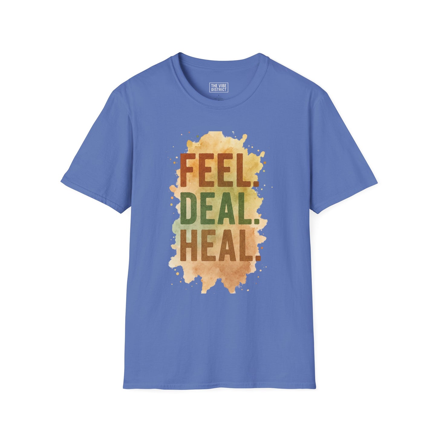 Feel Deal Heal Unisex Softstyle T-Shirt | Inspirational Casual Tee