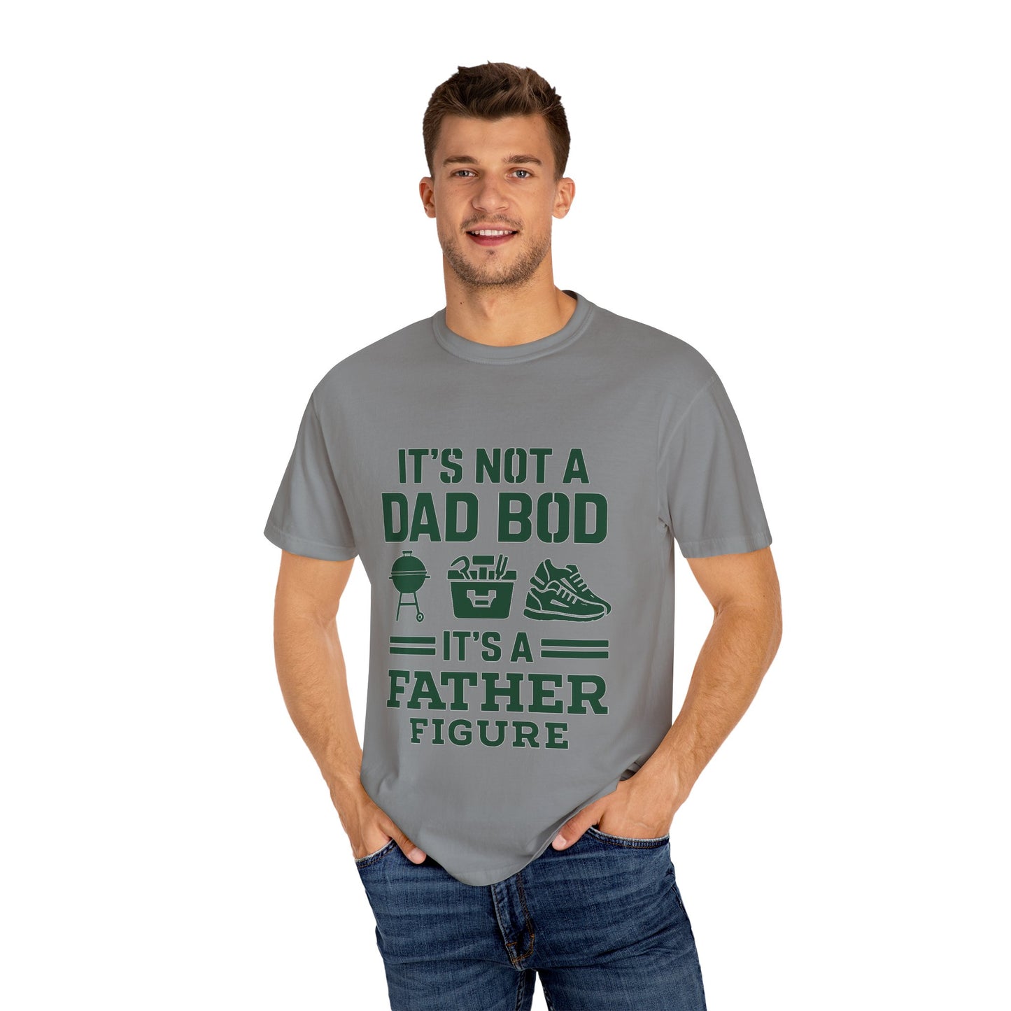 Father Figure T-Shirt, Unisex Dad Bod Tee, Gift for Father's Day, Funny Dad Shirt, Summer Casual Wear, BBQ Lover Apparel