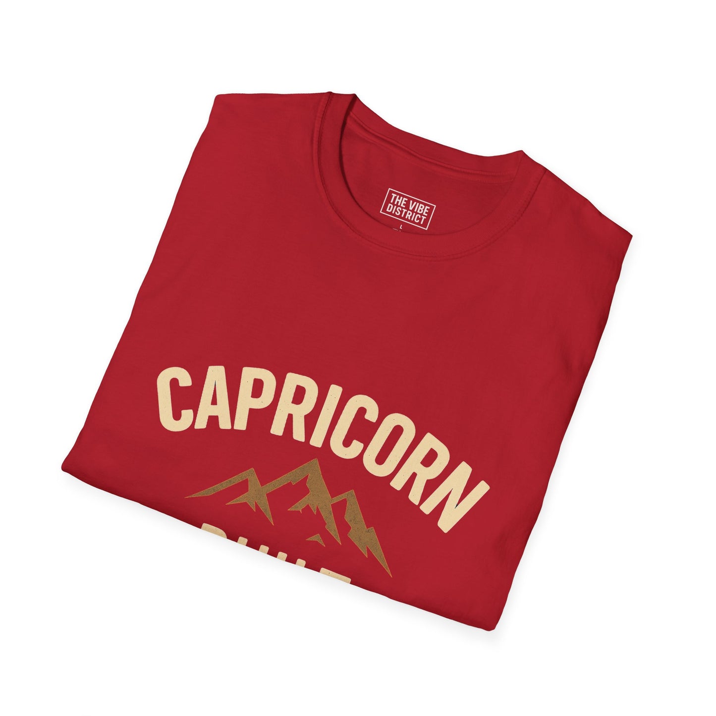 Capricorn Built Different T-Shirt, Unisex Softstyle Tee, Zodiac Sign Apparel, Astrology Gift, Mountain Vibe Shirt, Capricorn Merch