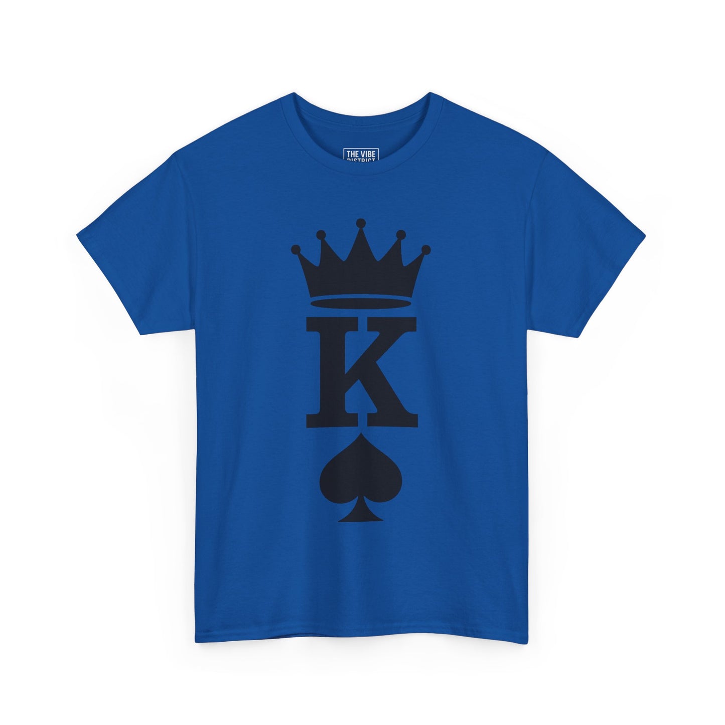 King of Spades Unisex Heavy Cotton Tee, Cool Graphic Tee, Poker Player Apparel, Casual Wear, Gift for Gamers, Streetwear Style