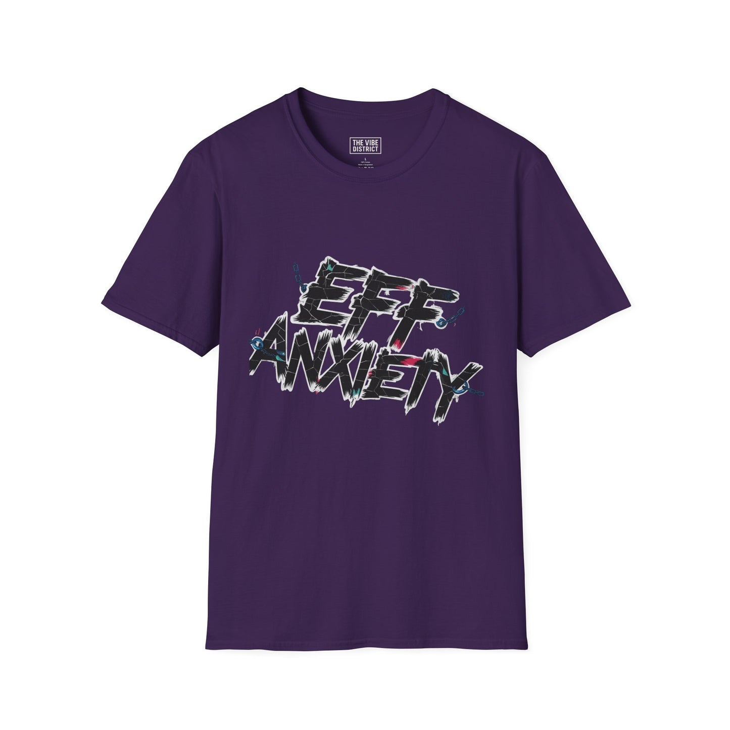 Eff Anxiety Unisex Softstyle T-Shirt - Casual Comfort for Mental Health Awareness