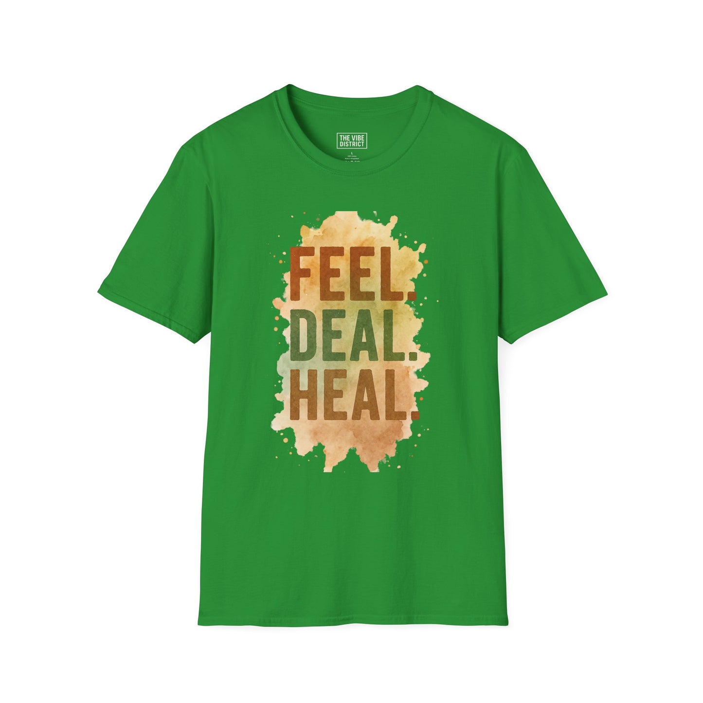 Feel Deal Heal Unisex Softstyle T-Shirt | Inspirational Casual Tee