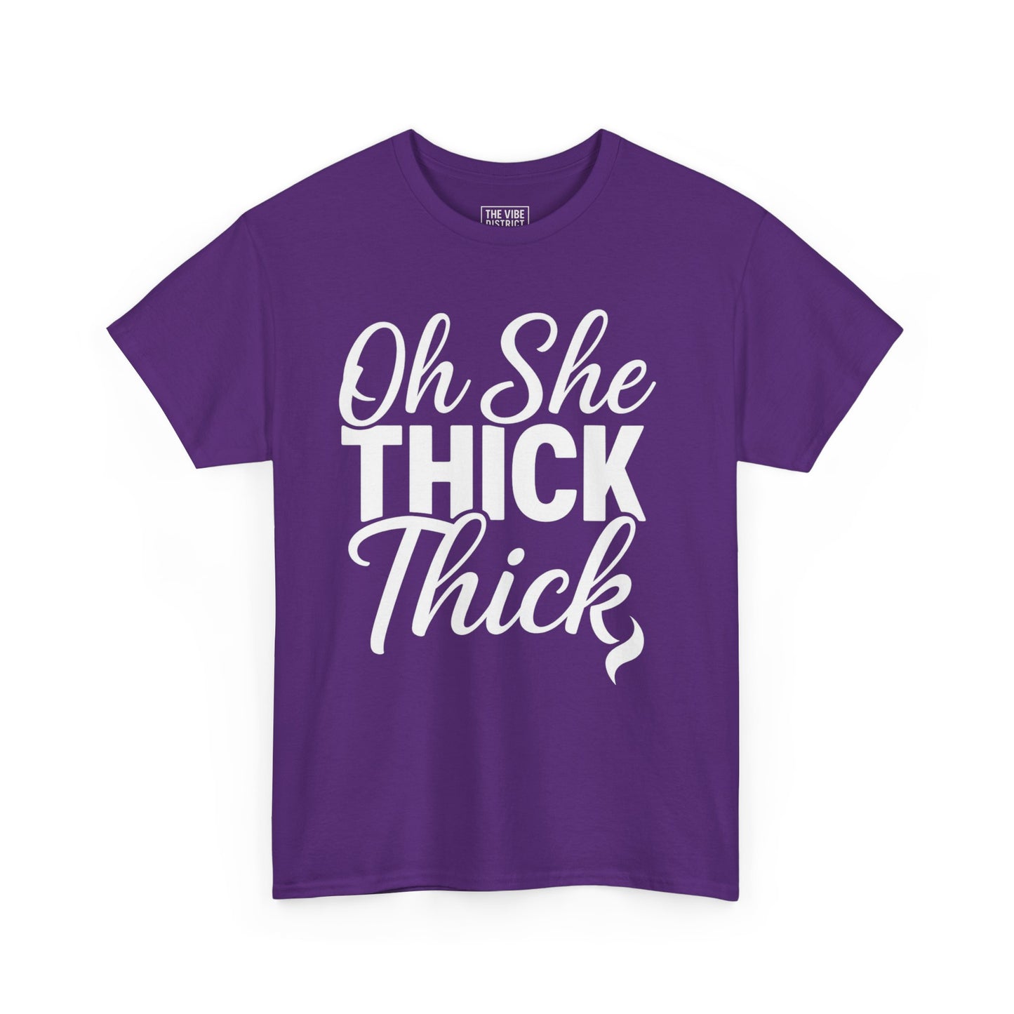 Oh She Thick Unisex Heavy Cotton Tee, Funny Graphic Tee, Casual Wear, Plus Size Shirt, Gift for Her