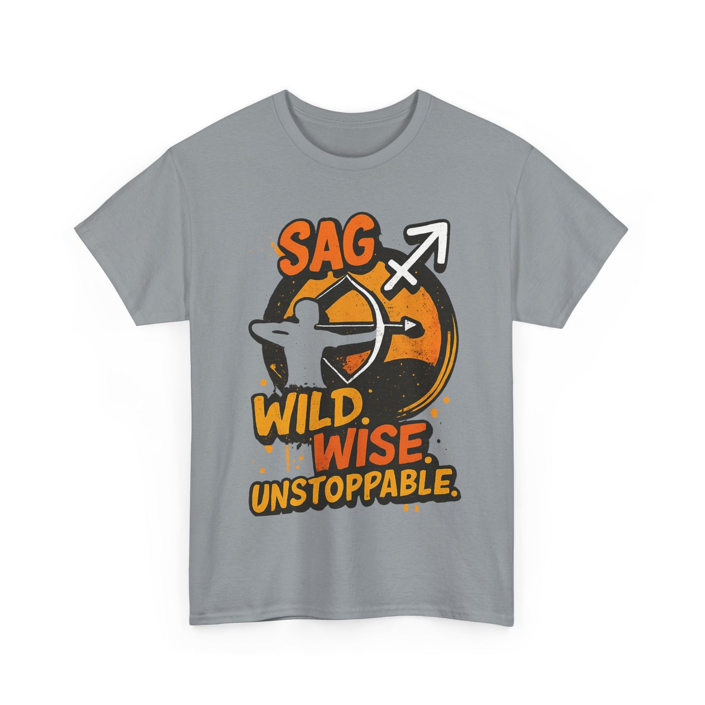 Sag Wild Wise Unstoppable Tee | Motivational Unisex Cotton Shirt, Fitness Gear, Casual Wear, Unique Gift for Adventurers