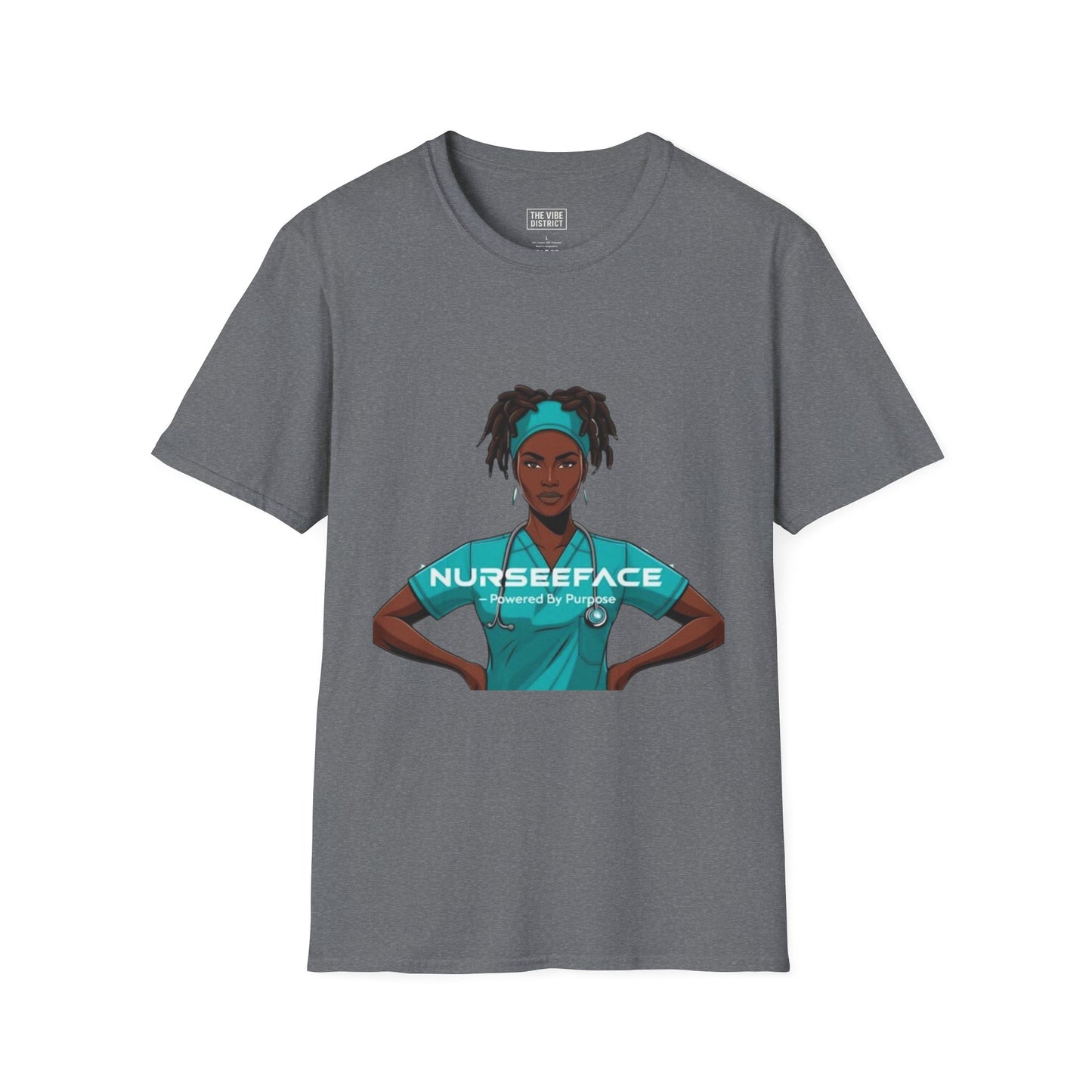 Nurse Graphic T-Shirt - Powered by Purpose - Unisex Softstyle Apparel